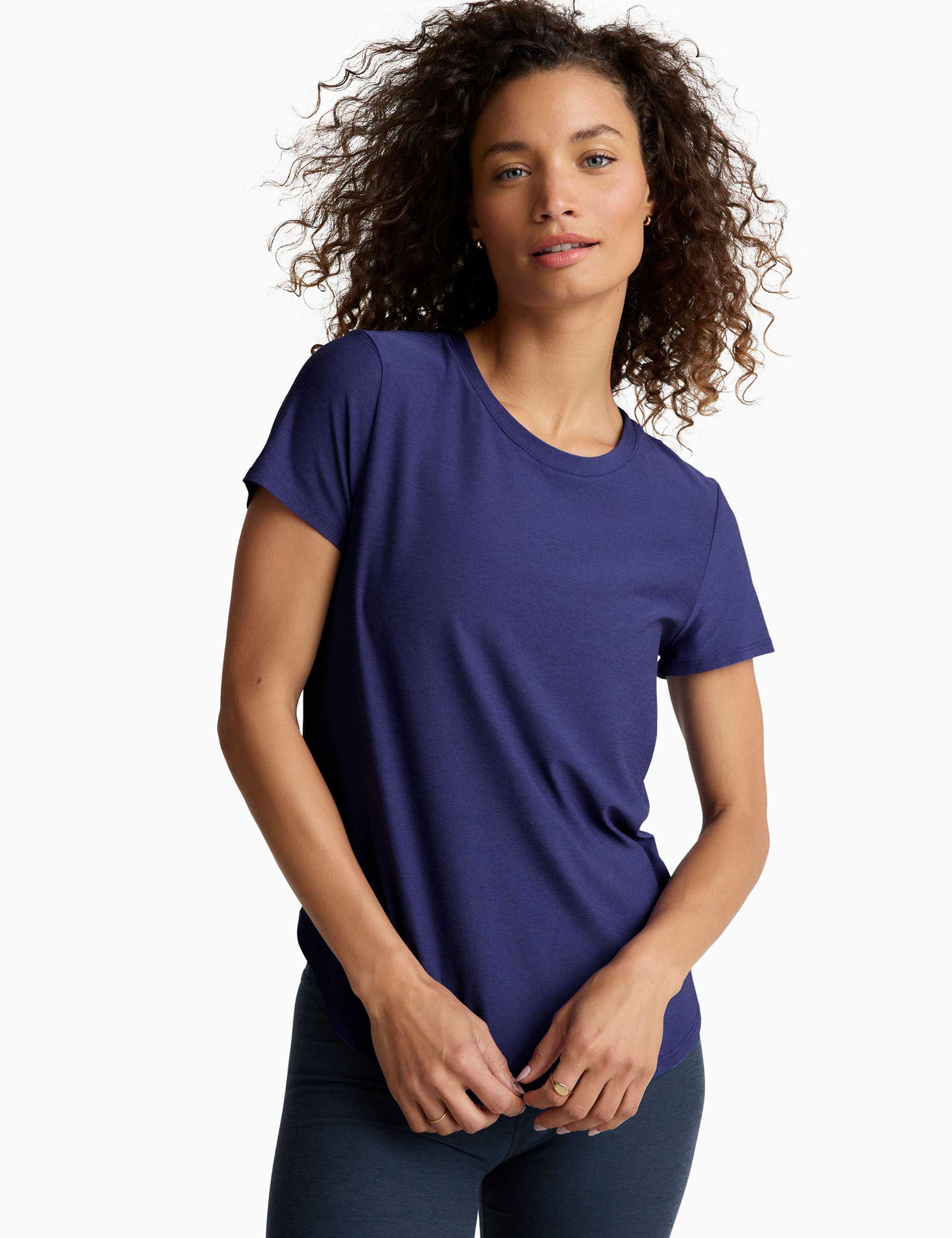 Featherweight Down Low Tee - Soft & Lightweight Men's T-Shirt in Eternal Blue Heather | Perfect for Casual Wear & Everyday Comfort
