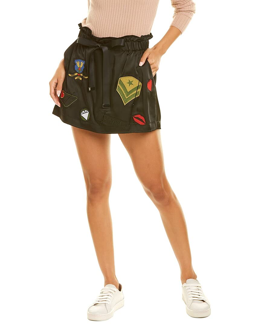 Ramy Brook Women's Carsie Patch Mini Skirt | Stylish Denim Skirt for Women | Perfect for Casual Outings, Date Nights & Summer Fashion