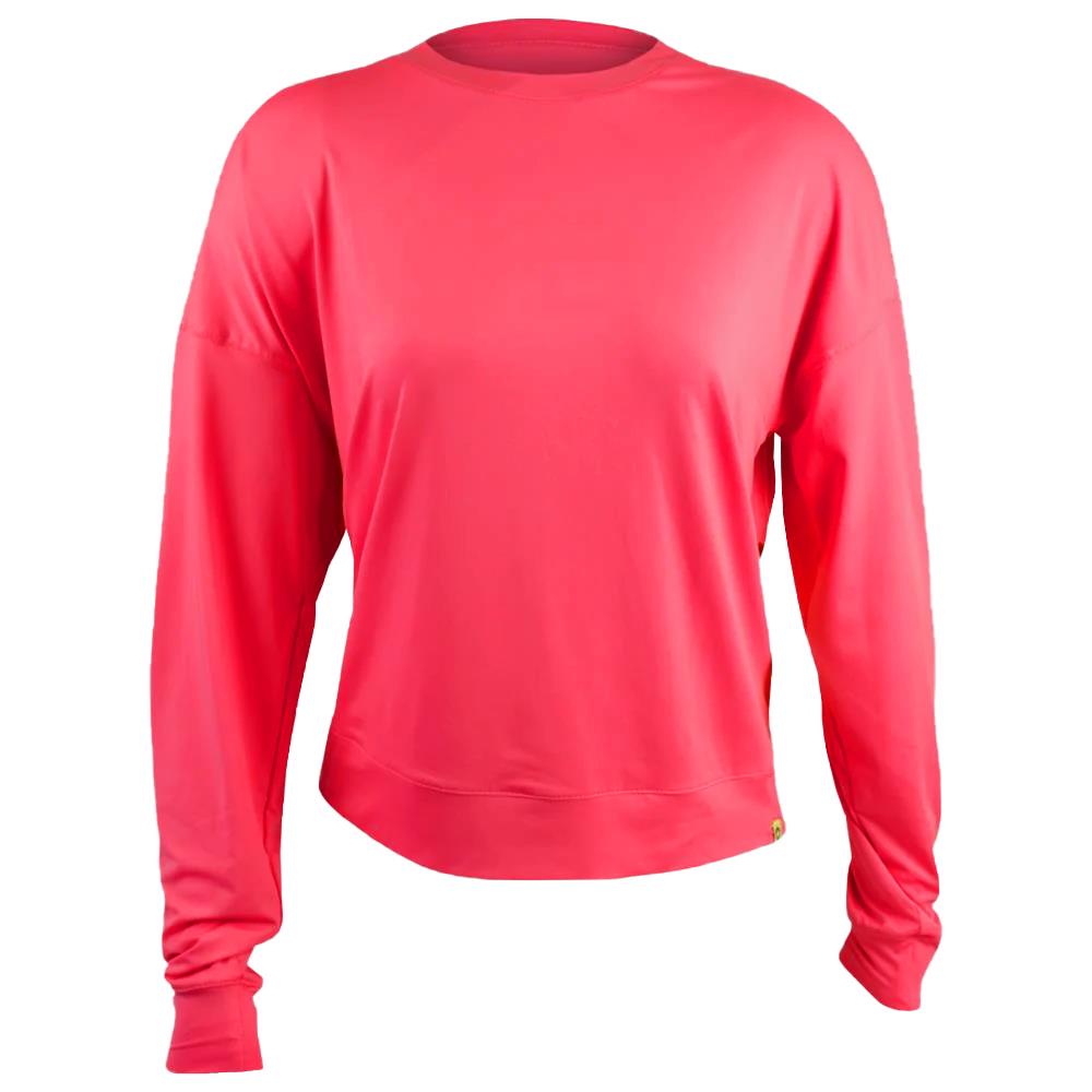 Lucky in Love Women's Essentials Hype Long Sleeve T-Shirt - Coral Crush | Trendy Casual Top for Everyday Wear & Date Nights