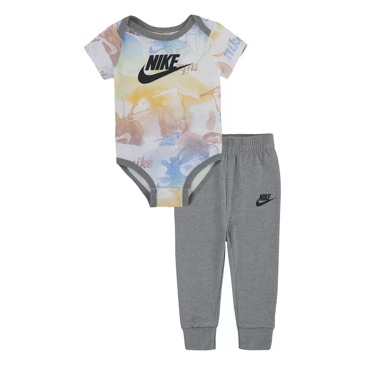 Nike Boys' Bodysuit and Pants 2-Piece Set - Soft Cotton Baby Outfit for Newborns & Infants - Perfect for Playtime, Photos, and Everyday Wear