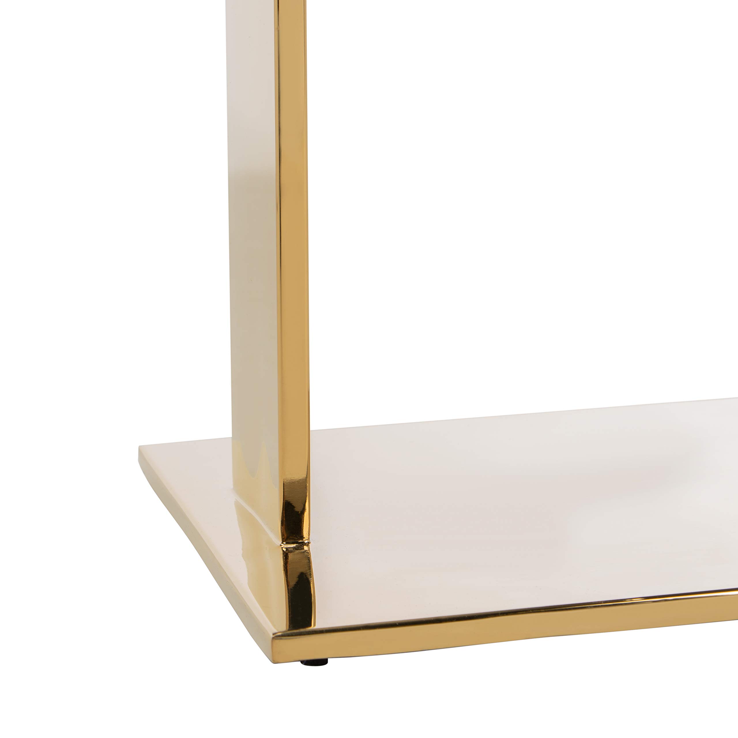 Safavieh Couture Glam Mars Clear and Brass Acrylic Drink Table - Modern Side Table for Living Room, Bedroom, or Patio - Perfect for Cocktails, Coffee, and Home Decor