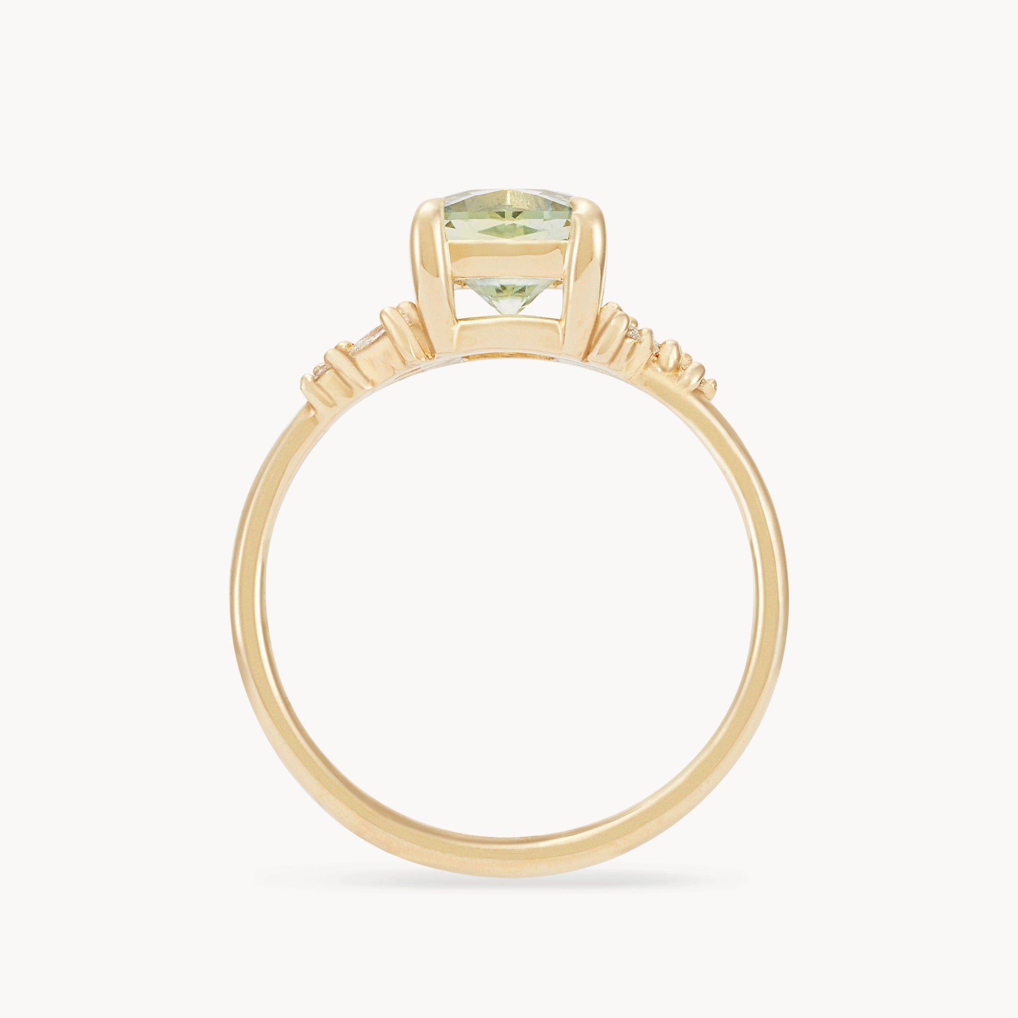 Valley of Dreams Unique Princess Cut Sapphire Ring in 14K Yellow Gold – Perfect for Weddings, Anniversaries & Special Occasions