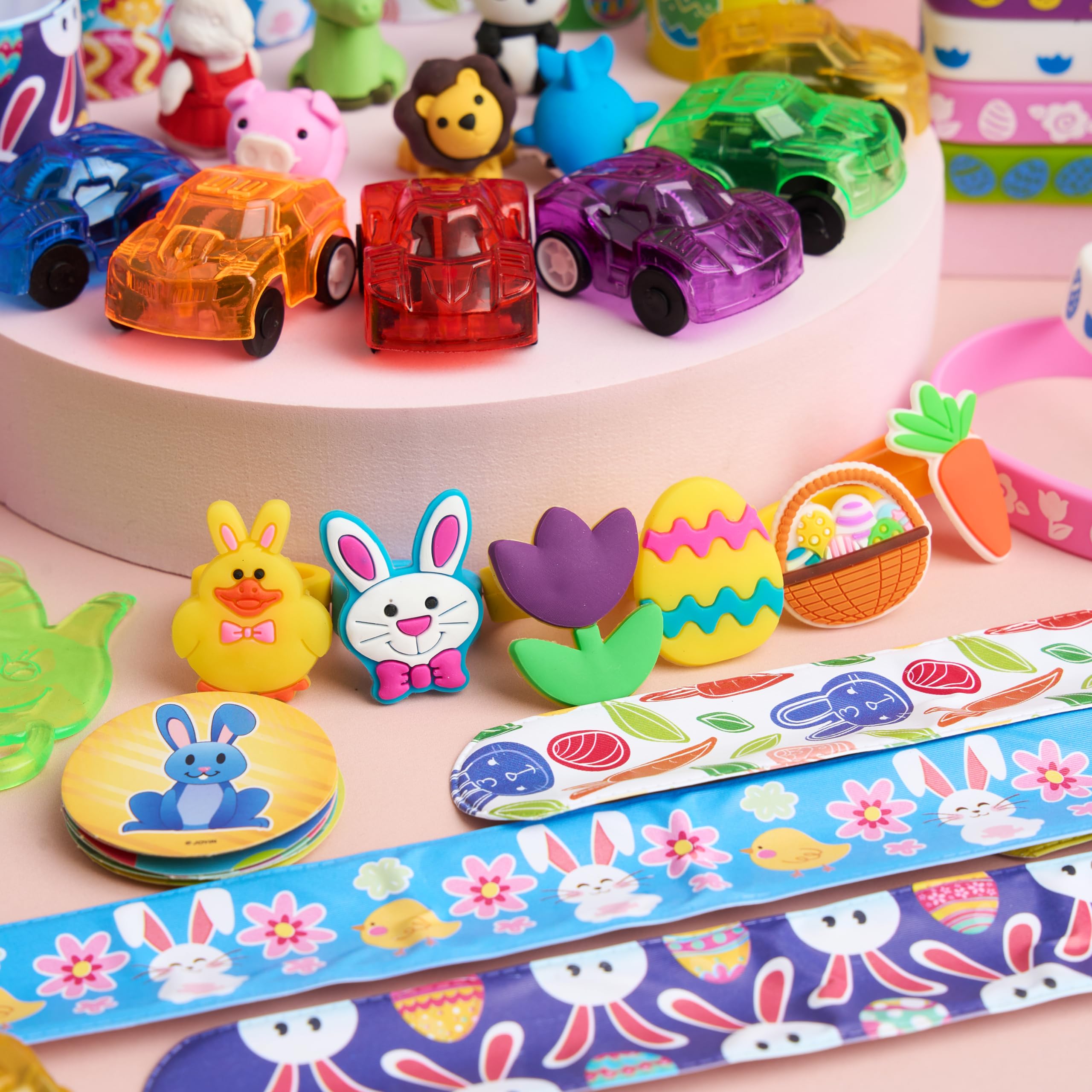 JOYIN 100 Pcs Prefilled Easter Eggs with Assorted Toys & Stickers - Easter Egg Hunt Supplies, Kids Basket Stuffers, Party Favors & Classroom Prizes - Perfect for Easter Celebrations, Birthday Parties & School Events