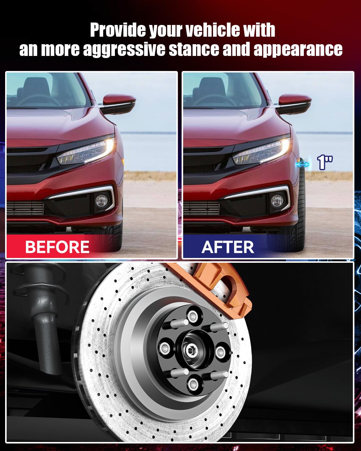 1 Inch 4x100mm Hubcentric Wheel Spacers - Forged Aluminum 4 Lug Wheel Adapters with 12x1.5 Studs & 56.1mm Bore - Compatible with 1980-2005 Honda Civic, 2001-2005 Mini Cooper, CRX, Insight, Integra - Perfect for Enhanced Stance & Aftermarket Wheel Fitment