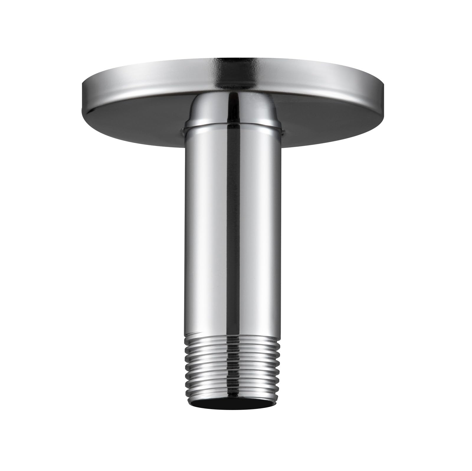 OFFO 3-Inch Ceiling Mount Shower Arm with Flange - Chrome Straight Replacement Arm for Fixed Rain Shower Heads & High Pressure Systems | Perfect for Bathroom Renovations & Luxury Spa-Like Showers