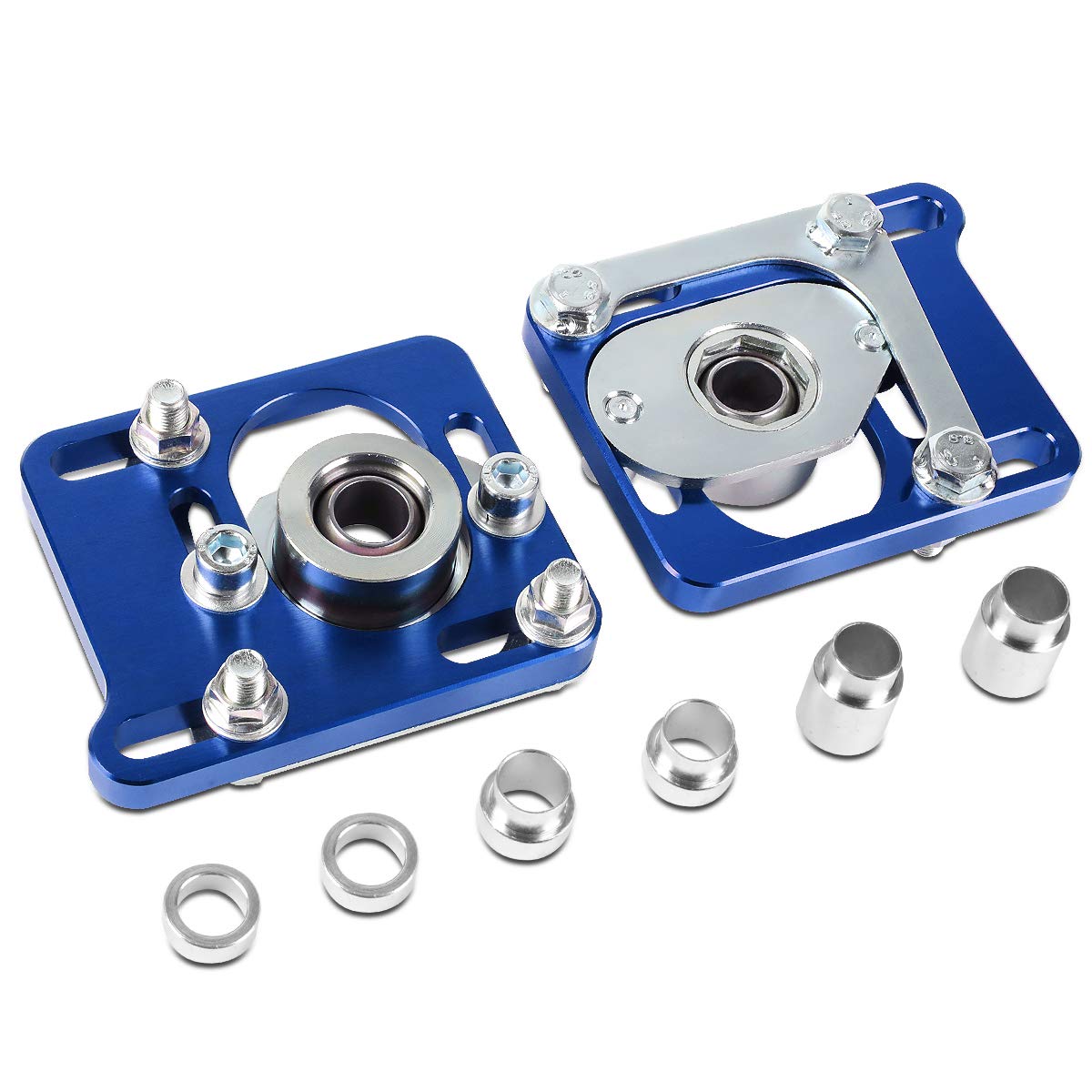 DNA Motoring CBK-PLT-FM94-BL Adjustable Coilover Camber/Caster Plates for Front Suspension - +/- 2.5° Adjustment - Perfect for Performance Tuning, Track Racing & Street Driving