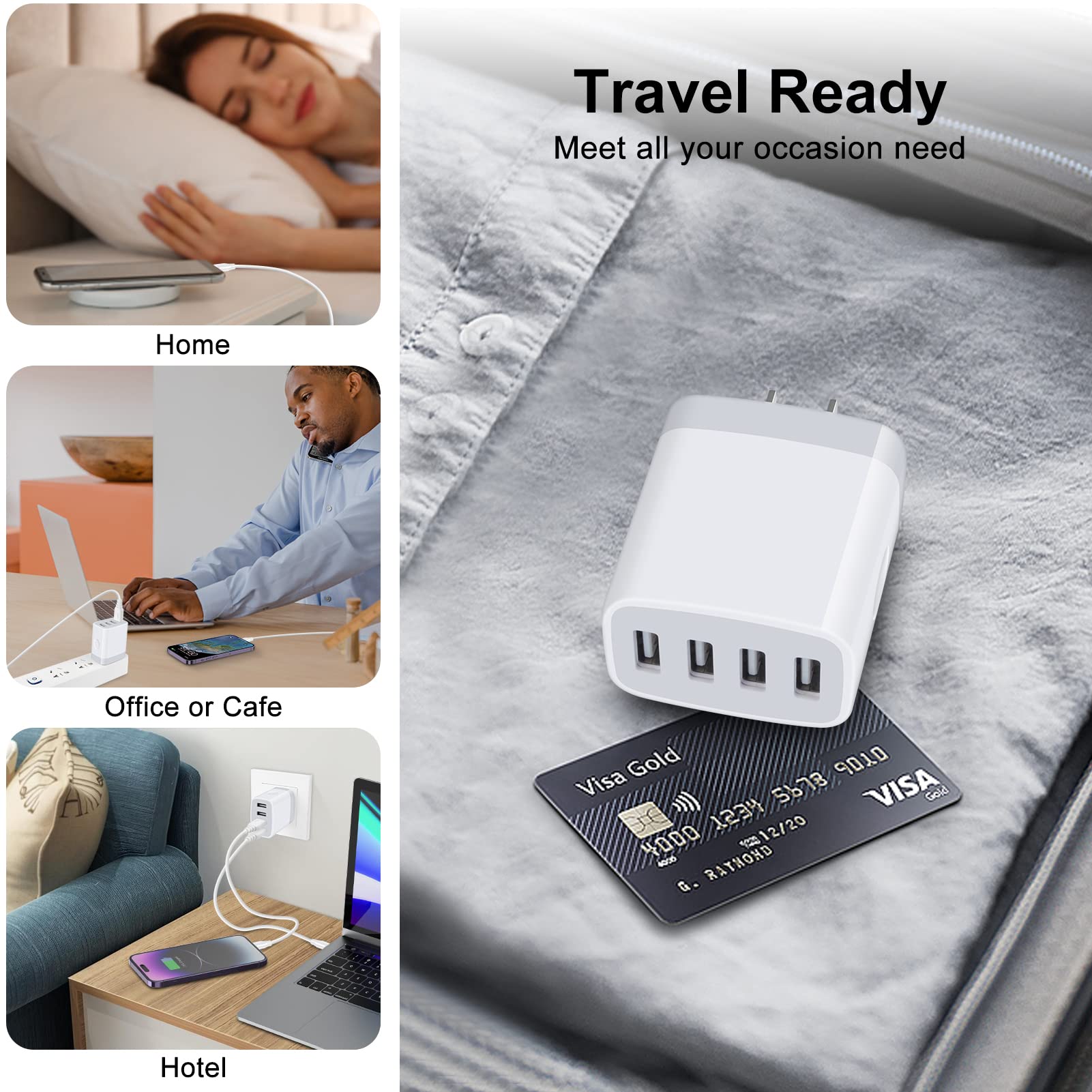 2-Pack Fast USB Wall Charger Plug - 20W PD Quick Charging Cube Power Adapter for iPhone 16/15/14/13/12/11 Pro Max, Samsung Galaxy, Google Pixel - Perfect for Home, Office & Travel Charging Needs