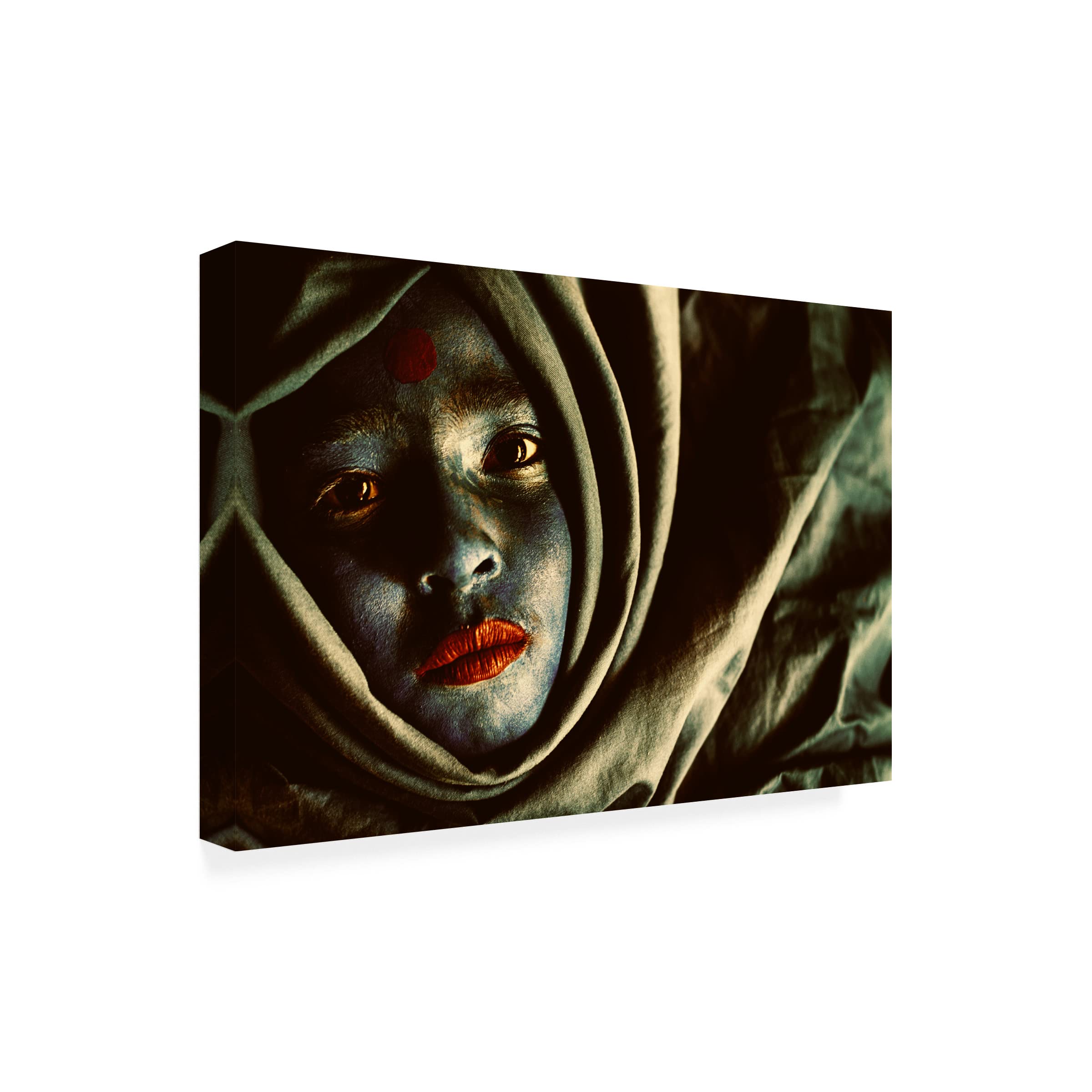 Trademark Fine Art 'Eclectic Portrait' Canvas Wall Art by Miki Meir Levi - 16x24 Inches Modern Abstract Painting for Living Room, Bedroom & Office Decor