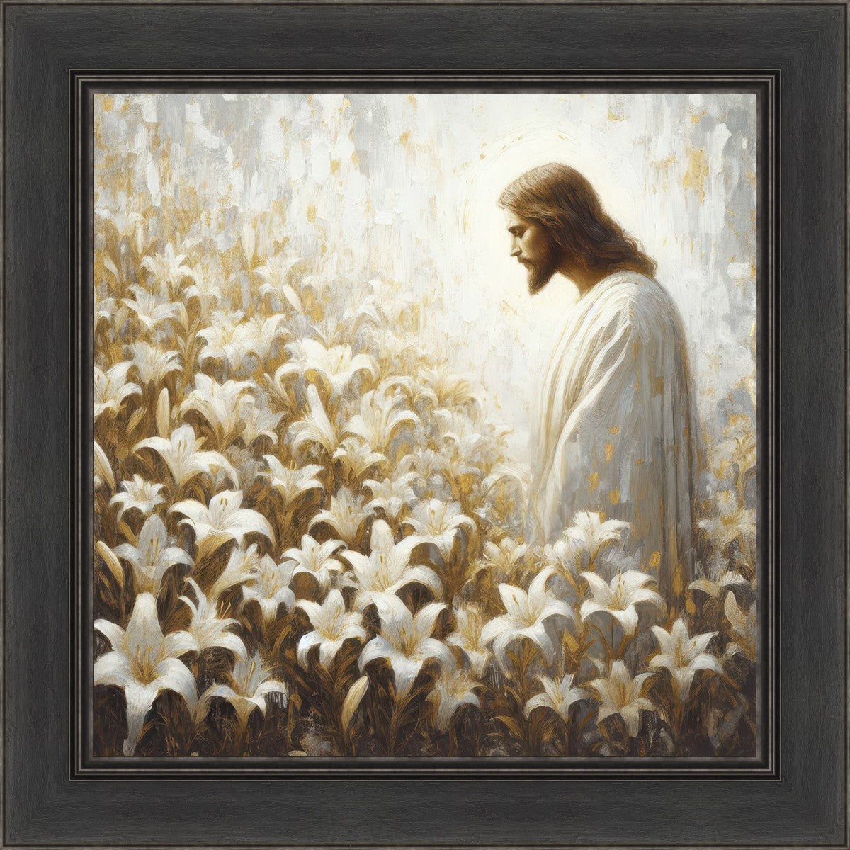 Consider The Lilies - Inspirational Christian Wall Art Decor for Home & Office | Perfect for Living Room, Bedroom, Church & Gift Giving