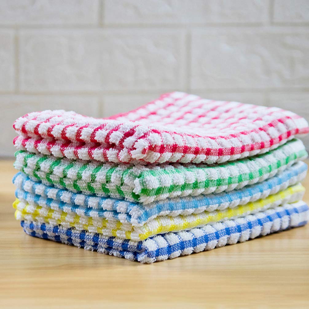 Hemoton 4-Pack Premium Cotton Dish Towels - Super Absorbent & Quick-Drying Kitchen Cleaning Cloths for Washing Dishes, Drying Hands & Countertop Cleaning - Perfect for Home, Restaurant & RV Use