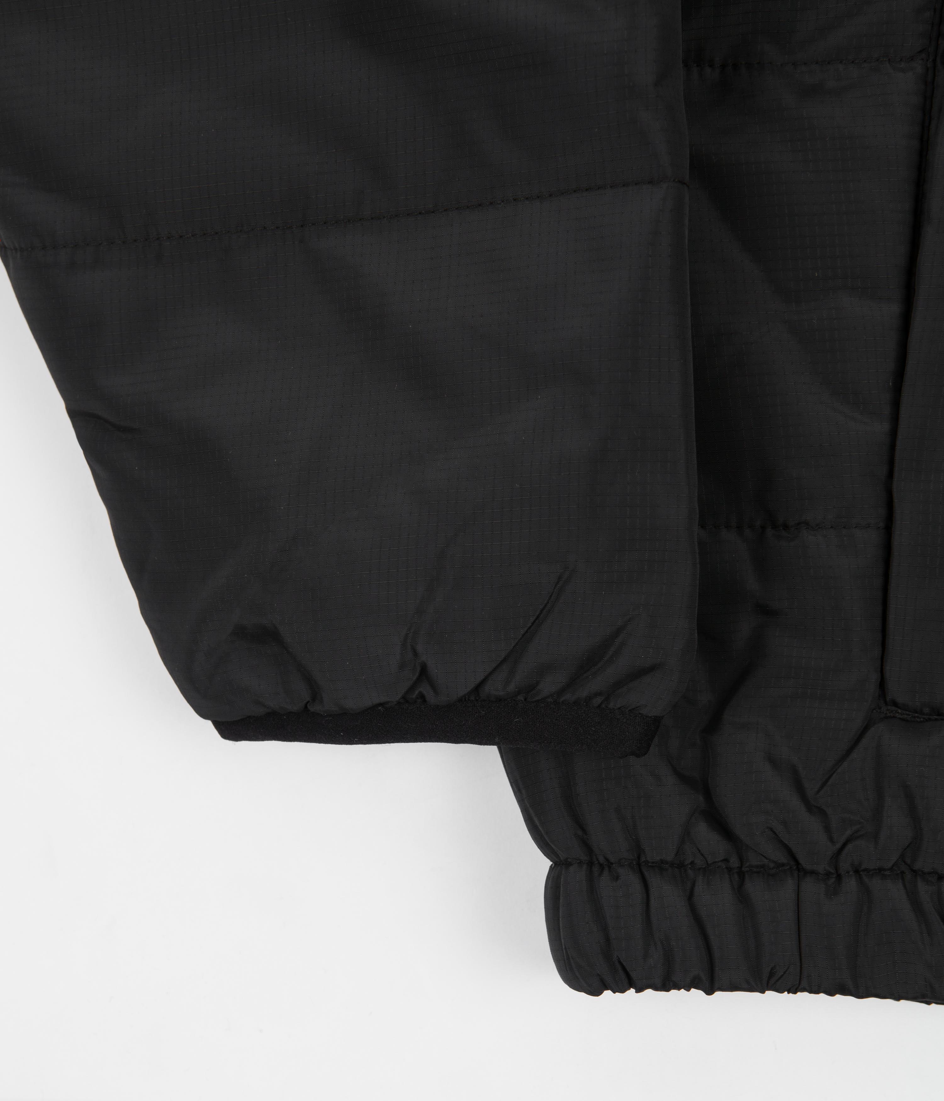 Brixton Cass 1/2 Zip Hooded Puffer Jacket for Men & Women - Lightweight Winter Coat, Water-Resistant, Warm Fleece Lined - Perfect for Outdoor Activities, Hiking, and Casual Wear (Black)