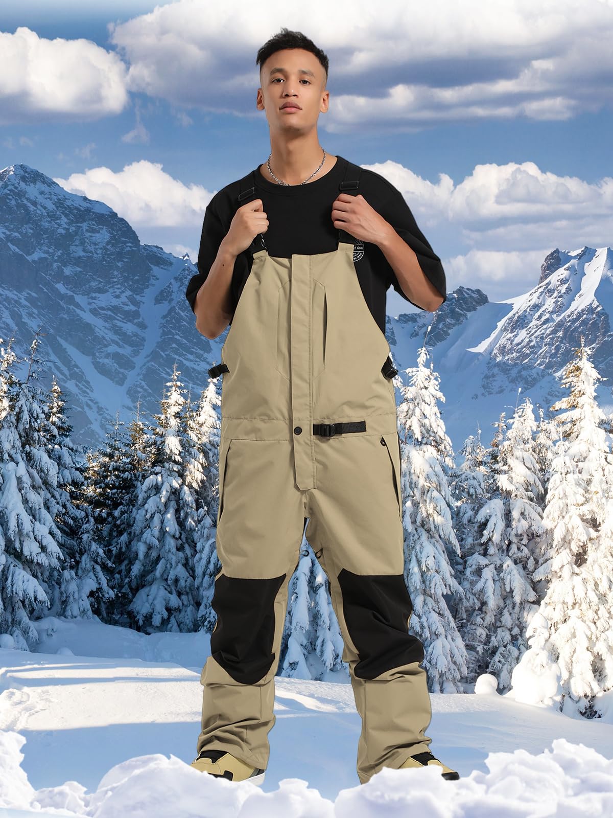 Men's & Women's Insulated Waterproof Snowboard Bibs - Ski Pants with Breathable Overalls for Winter Sports & Outdoor Activities - Perfect for Snowboarding, Skiing, and Cold Weather Adventures