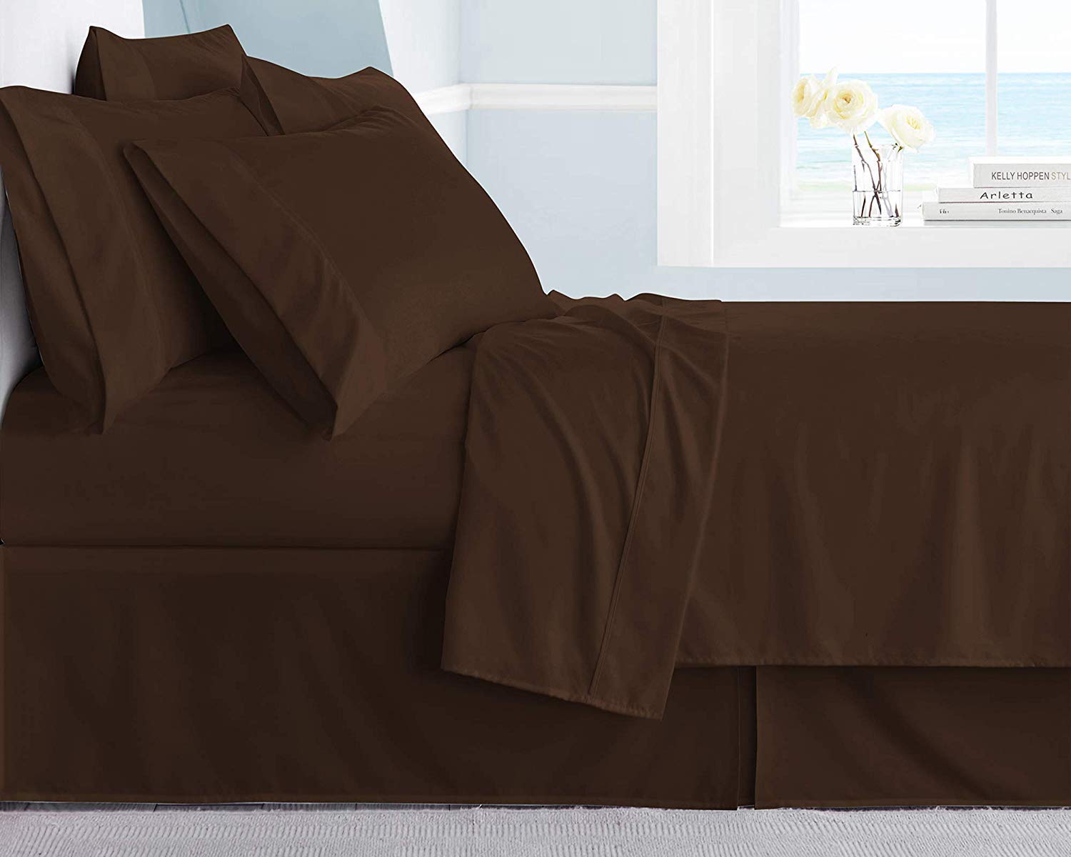 800-Thread-Count 100% Egyptian Cotton Sheet Set with 18