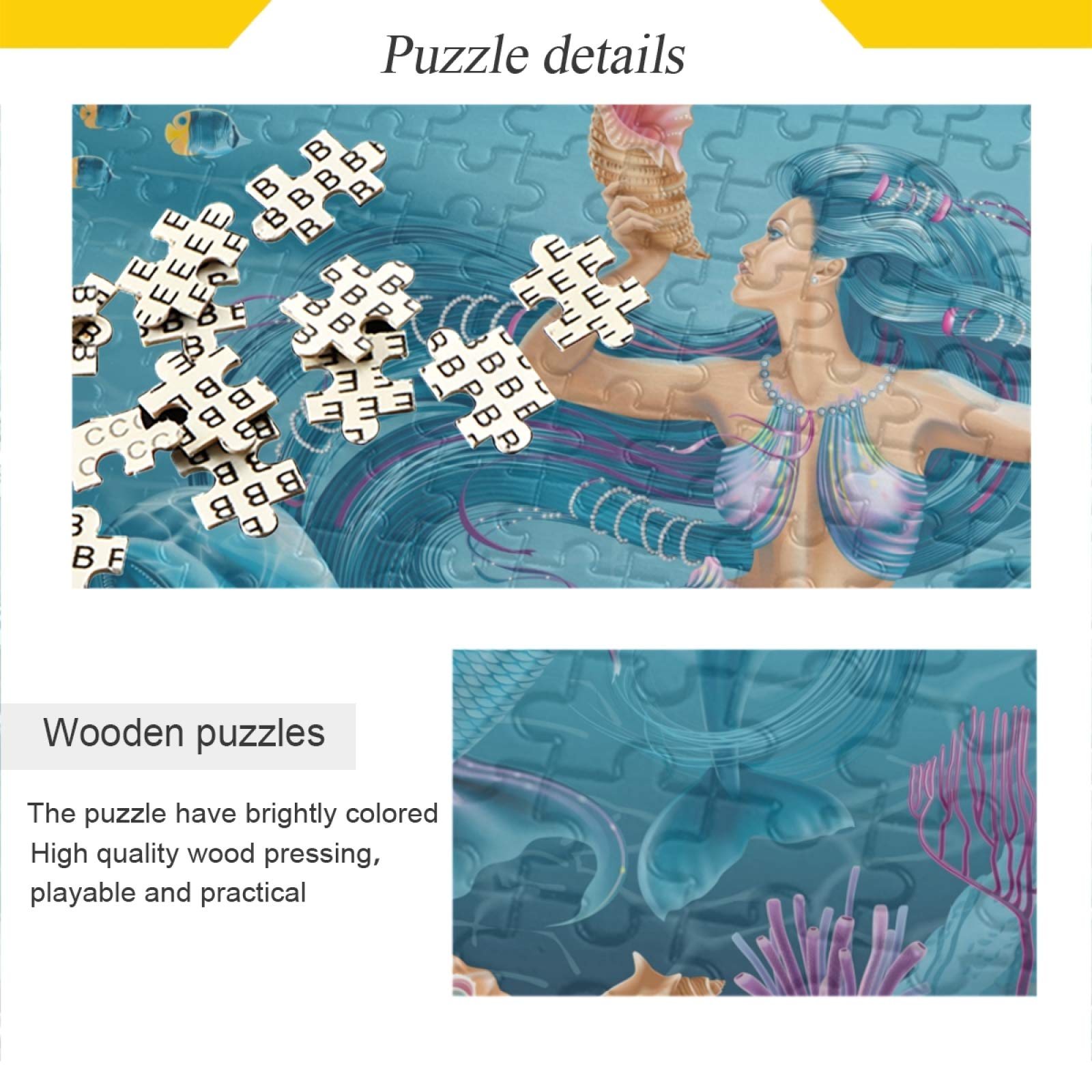 500-Piece Underwater World Jigsaw Puzzle with Mermaids & Dolphins - Fun Challenge Game for Kids & Adults | Colorful Ocean-Themed Puzzle for Family Game Night & Classroom Activities