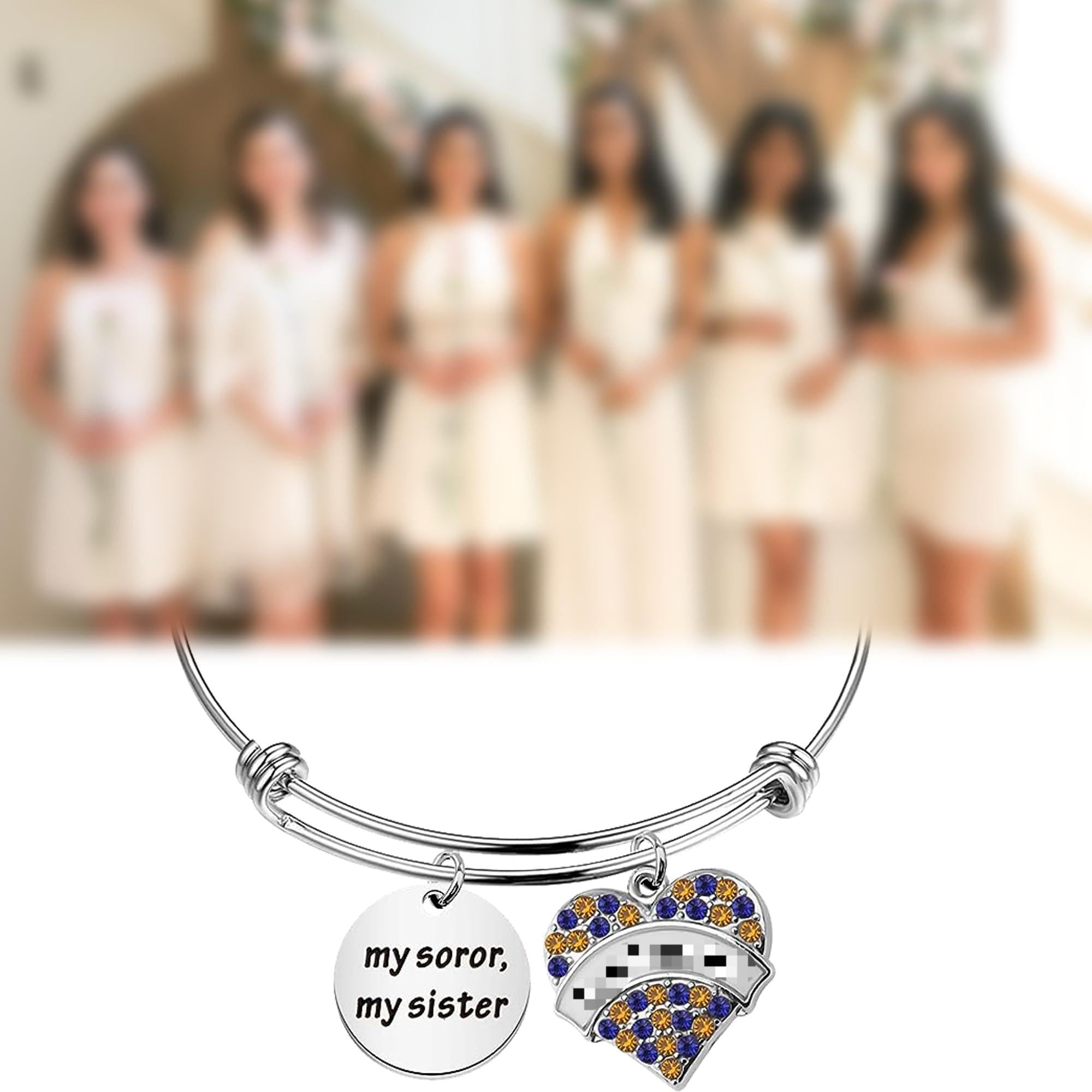 BAUNA Sorority Bracelet - Elegant Charm Bracelet Jewelry for Sisters, 1922 Sorority Gift - Perfect for Sisterhood Events, Graduation Gifts & Greek Life Accessories
