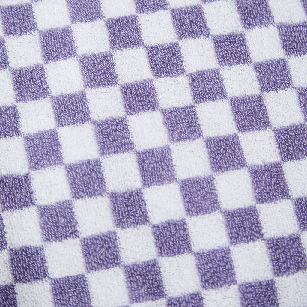 Premium Soft Lilac Check Bath Towel Set - Ultra Absorbent & Quick Dry for Spa, Beach, and Home Use