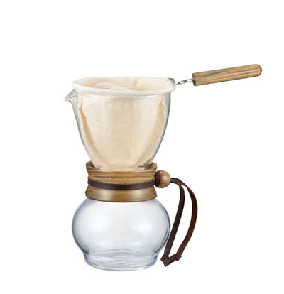 Hario V60 Ceramic Coffee Dripper with Olive Wood Handle - Perfect for Pour Over Brewing at Home or Office