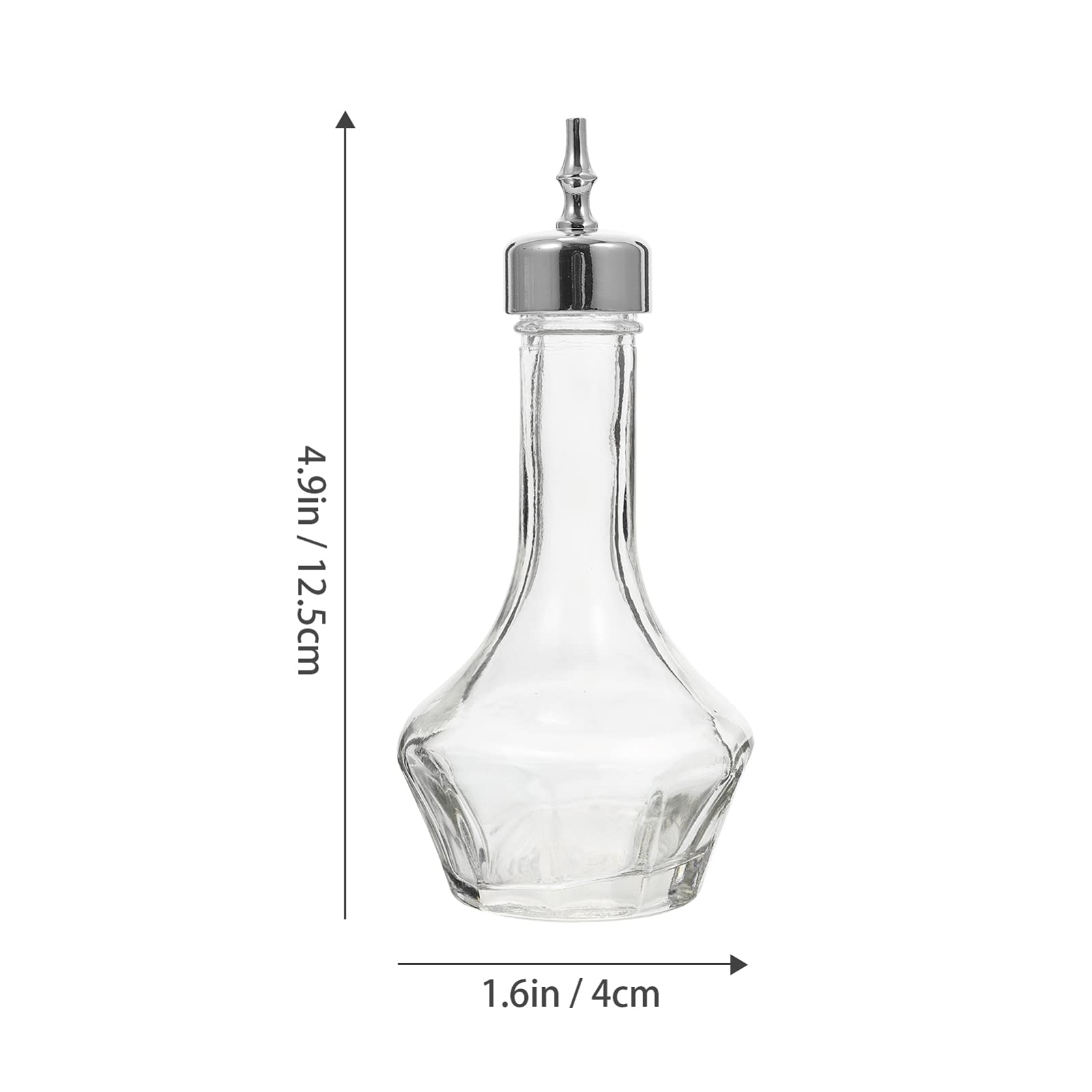 Premium Glass Bitters Bottle with Stainless Steel Dasher - Essential Bar Tool for Crafting Cocktails, Perfect for Old Fashioned, Manhattan & Home Mixology
