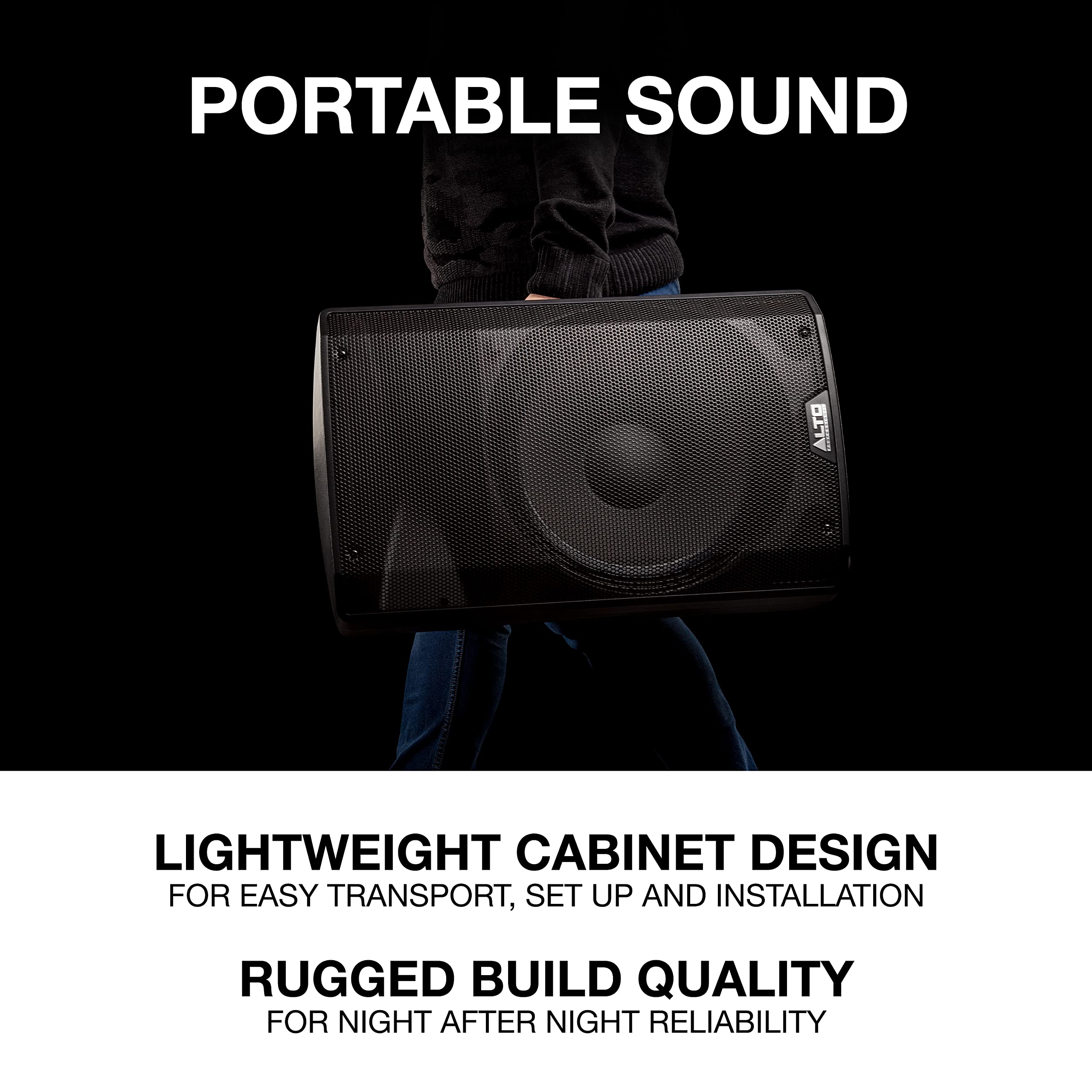 ALTO TX315 700W 15 Inch 2-Way Powered PA Speaker with Signal Limiting, Switchable Mic/Line Preamp & XLR Inputs/Outputs - Perfect for Live Performances, DJ Gigs, and Outdoor Events