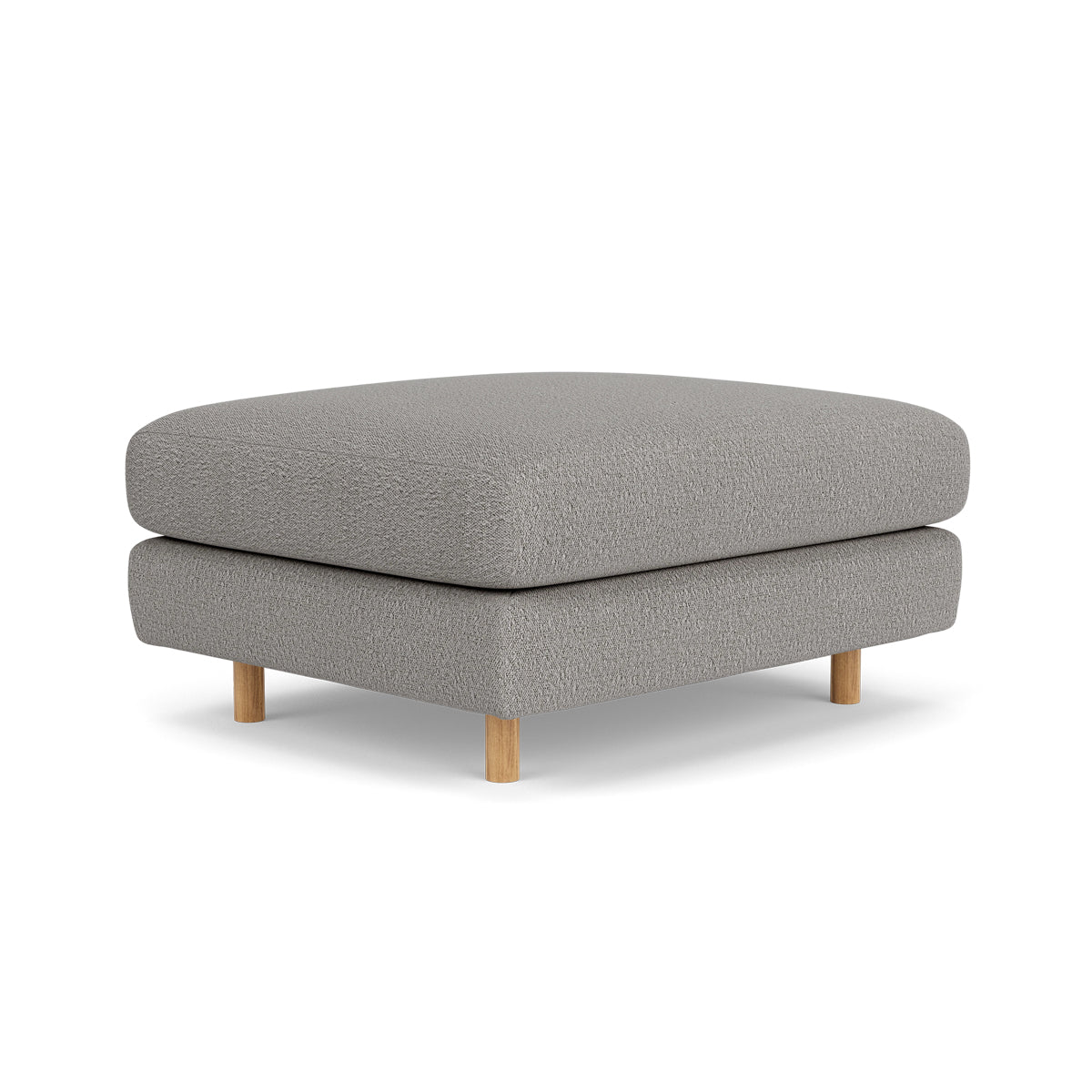 Stylish Dylan Boucle Ottoman - Modern Footrest & Accent Chair for Living Room, Bedroom, or Office - Soft & Durable Upholstered Pouf with Non-Slip Bottom