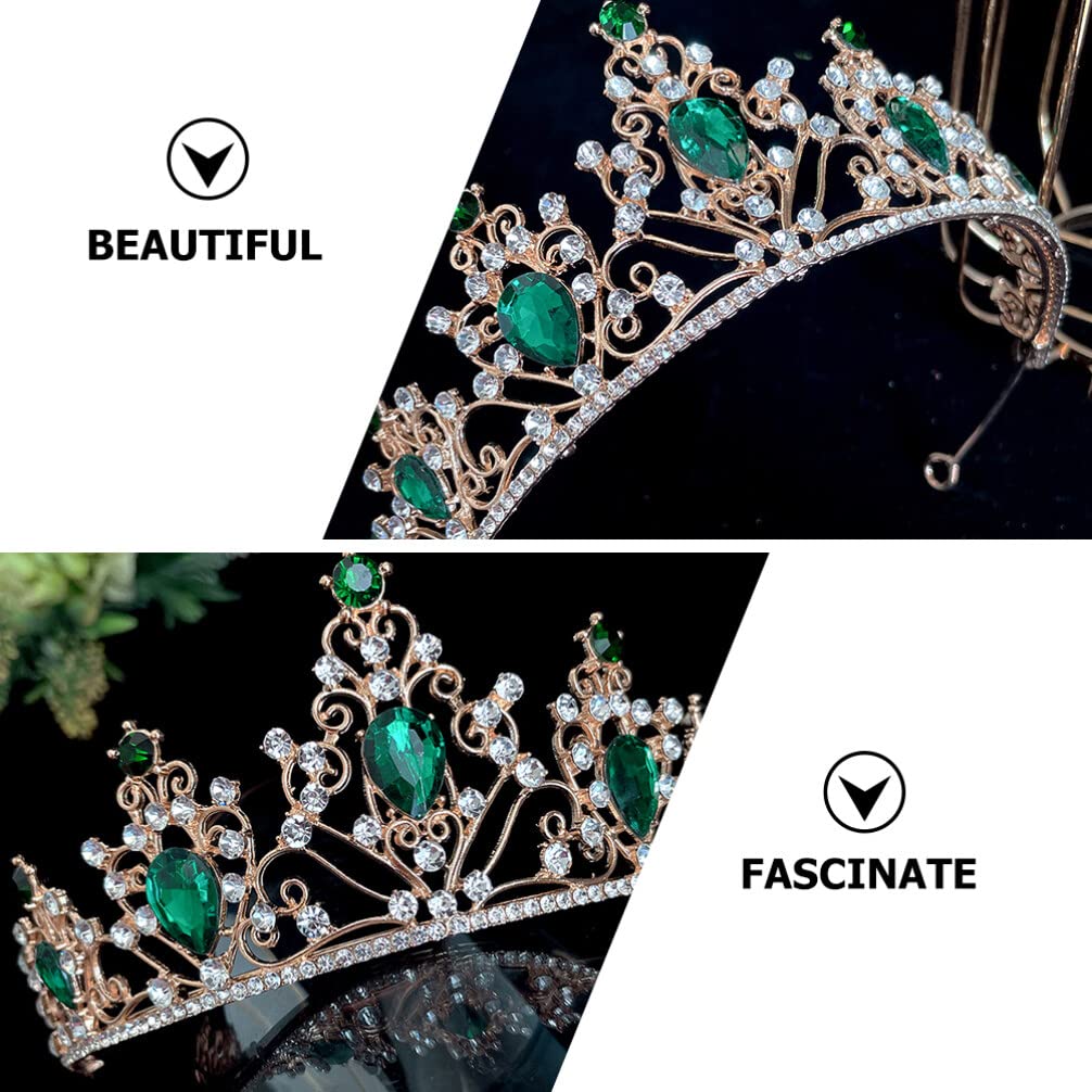 Sparkling Rhinestone Crystal Crown Tiara for Brides & Girls - Elegant Wedding Headdress, Princess Headpiece, Bridal Accessory - Perfect for Weddings, Banquets, Pageants & Special Occasions
