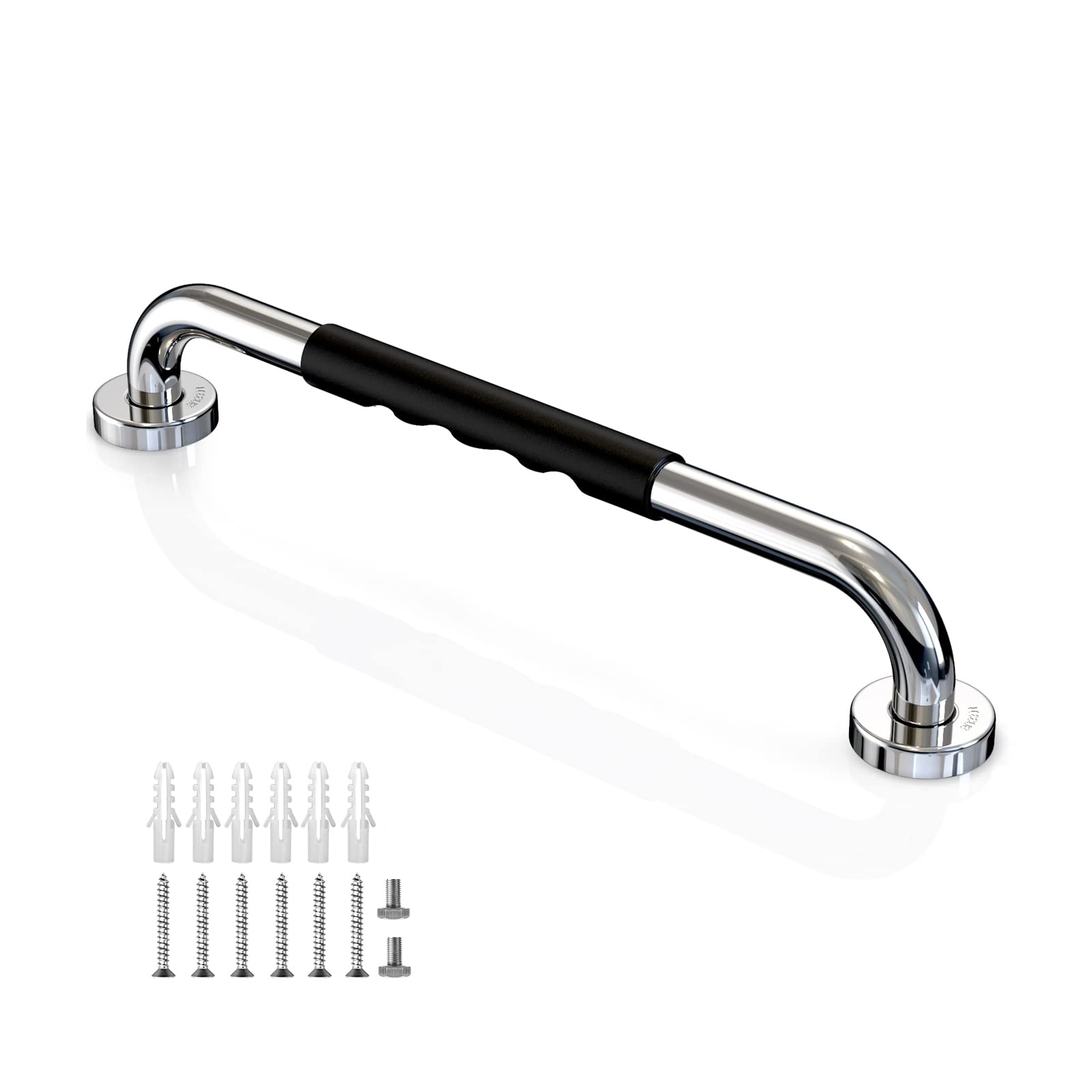 Stainless Steel Bathroom Grab Bars for Elderly Safety - 16 Inch, Non-Slip Shower & Bathtub Handrails