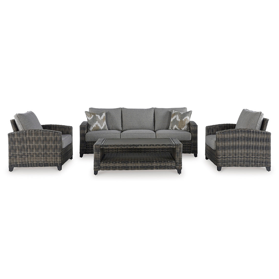 Premium Oasis Court Outdoor Patio Furniture Set - Durable Rattan Wicker Sofa with Cushions for Garden, Backyard, Poolside & Patio Relaxation
