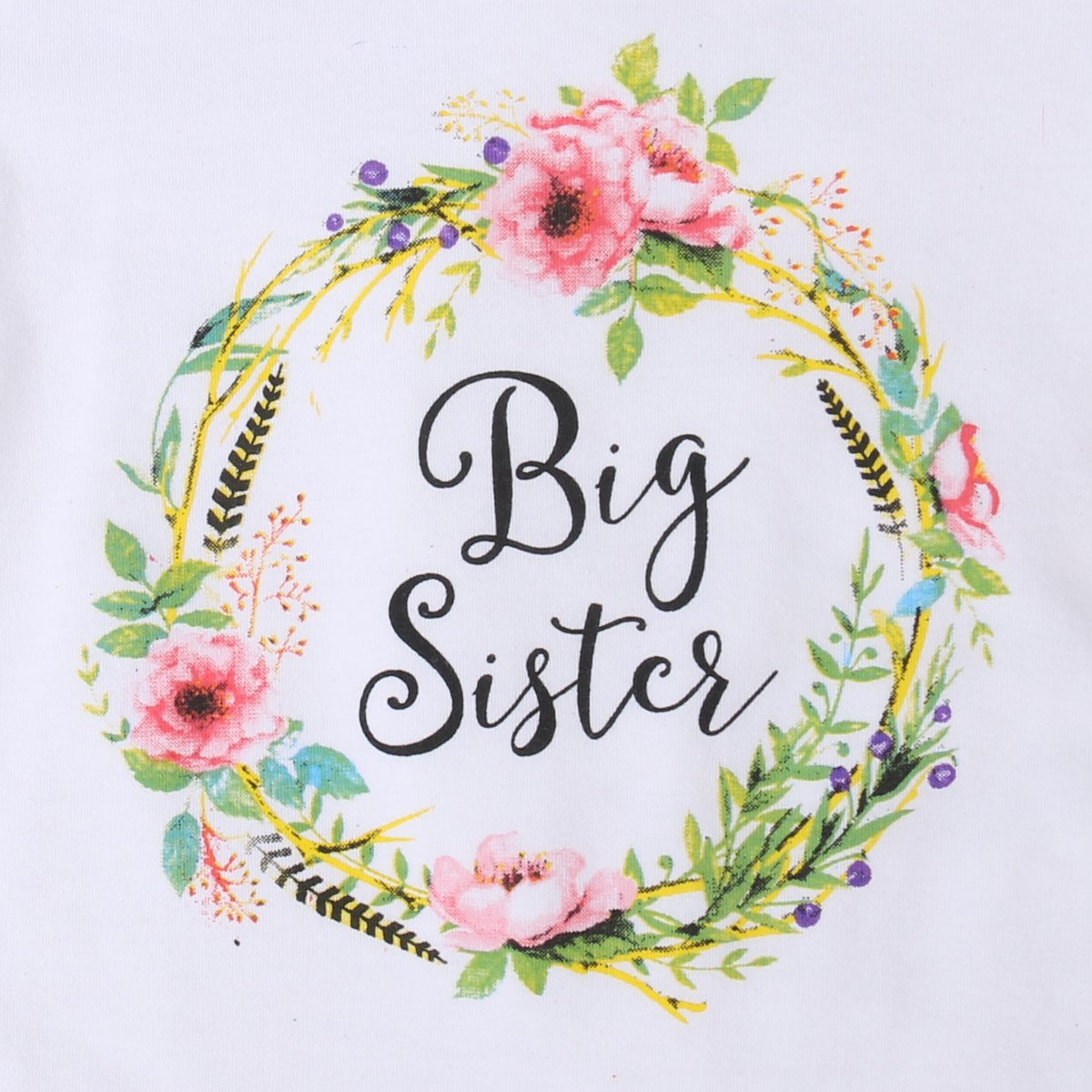 Big Sister Little Sister Matching Outfits - Baby Girl Romper Bodysuit & Tee Shirt Set - Sibling Matching Clothes for Newborn Infant Kids - Perfect for Family Photos & Special Occasions