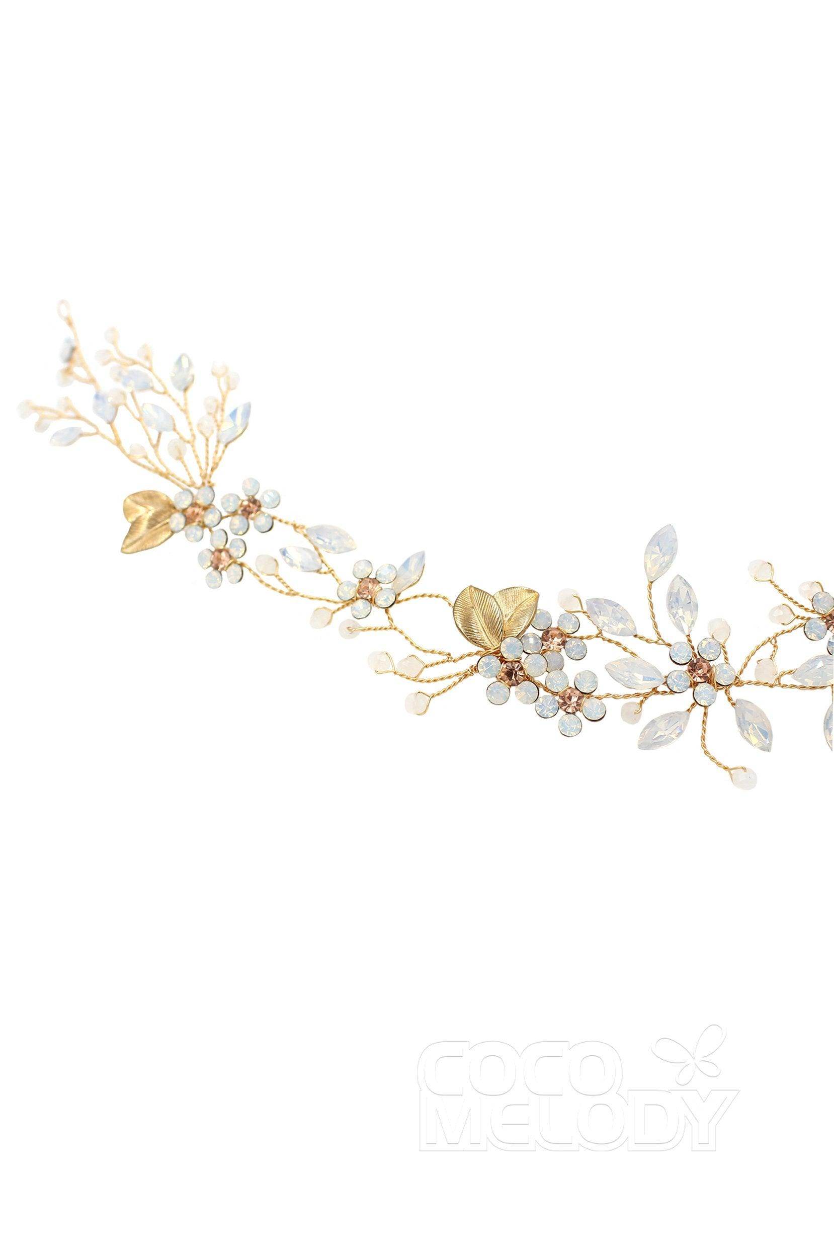 Elegant Alloy Headbands with Opal Gemstones - Women's Fashion Hair Accessories for Parties, Weddings & Special Occasions | AH18012