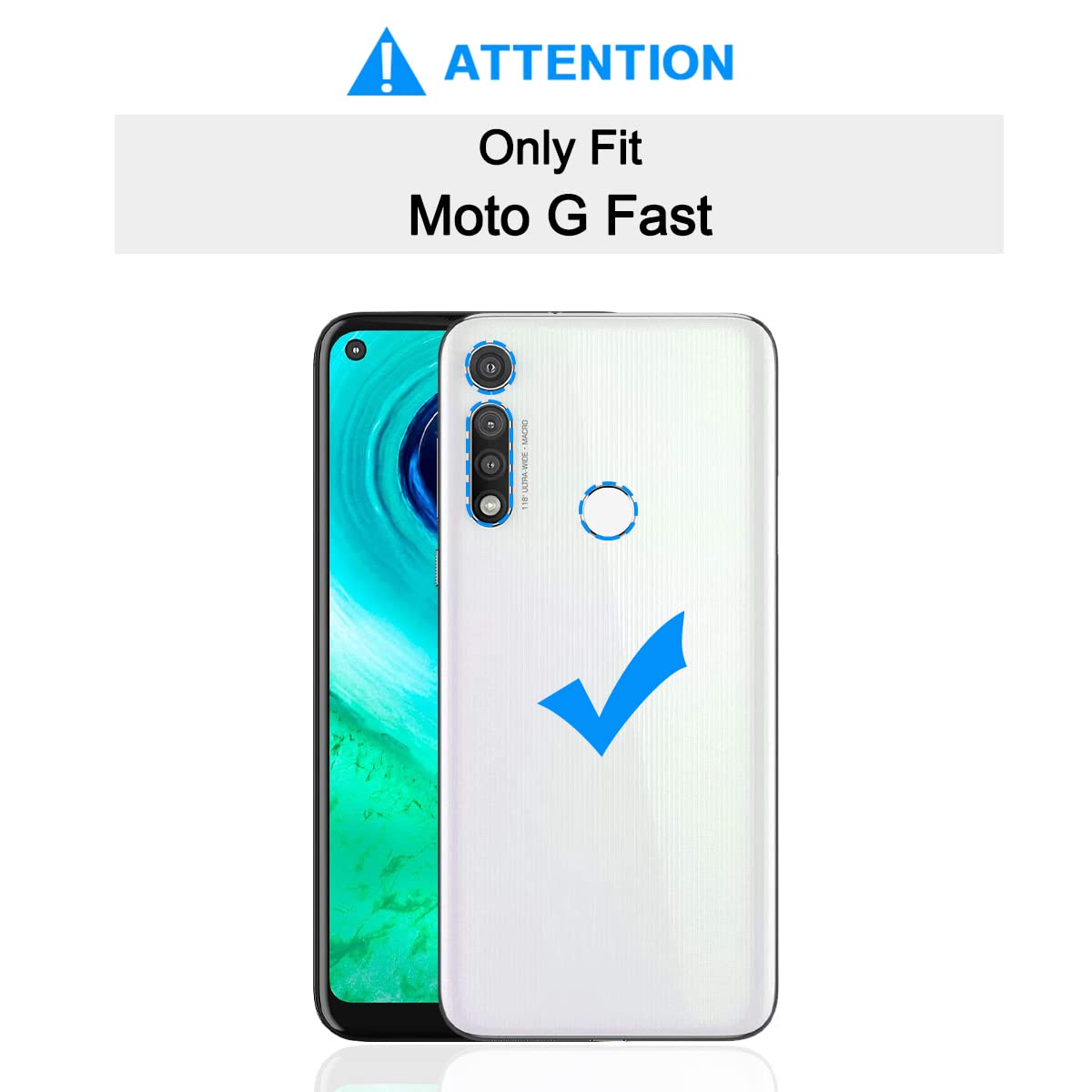 Customized Moto G Fast Phone Case with Reinforced Corners - Anti-Scratch Protective Soft TPU Cover - Personalized Photo & Text Design - Clear Transparent Case for Everyday Protection & Style