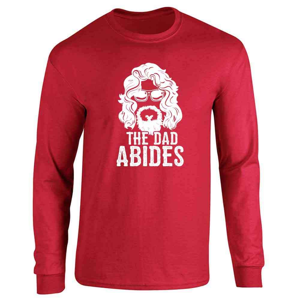 Pop Threads 'The Dad Abides' Funny Father's Day Gift - Long Sleeve Graphic T-Shirt for Dads | Perfect for Father's Day, Birthday & Casual Wear