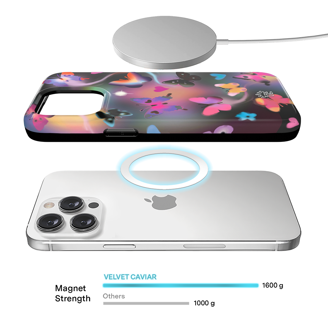 Aurora Butterfly iPhone Case - Elegant & Durable Phone Cover for iPhone 13/14/15 - Perfect for Everyday Use, Travel & Gifting