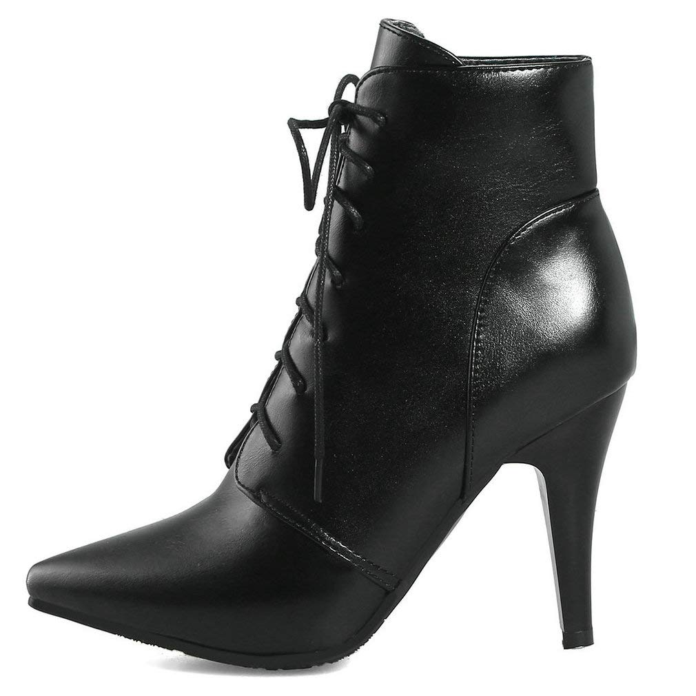 Caradise Women's Vintage Lace Up Pointed Toe Ankle Boots - Stiletto High Heel Booties for Women | Perfect for Office, Party & Night Out