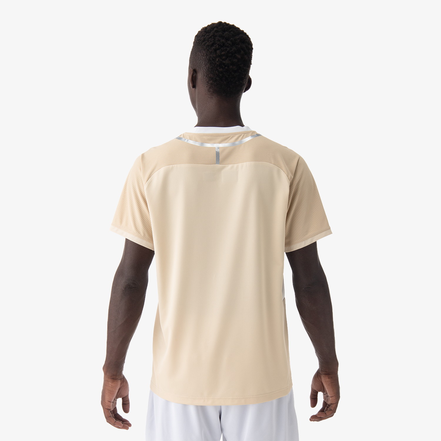 Yonex Men's Crew Neck Shirt 10633 - Ice Beige | Breathable Tennis & Golf Performance Shirt for Men | Perfect for Sports, Gym & Casual Wear