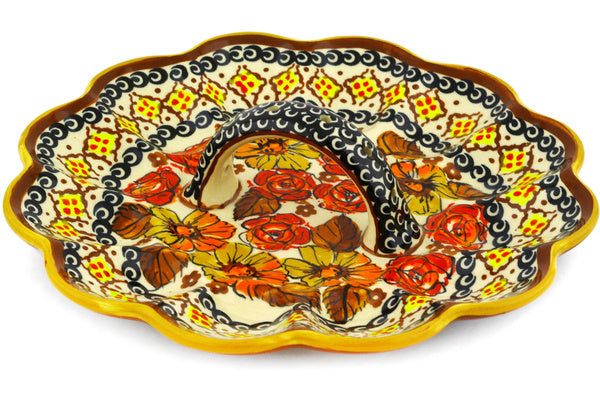 10-Piece Egg Plate Set - Autumn Glow Ceramic Egg Holder for Easter, Breakfast & Kitchen Decor - Perfect for Holiday Dining, Brunch Parties & Farmhouse Style Home Decor