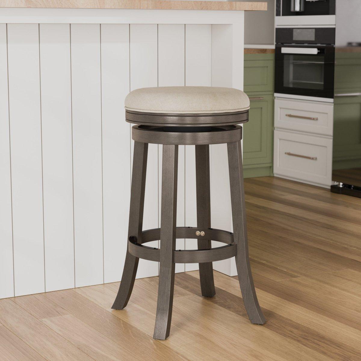 Premium Backless Fabric Swivel Stool - 24
