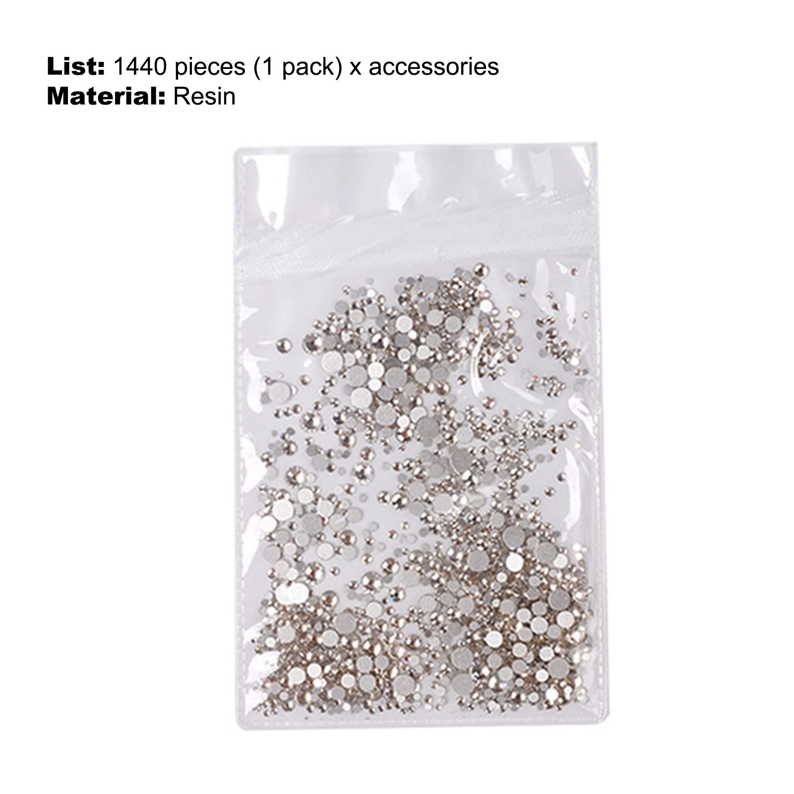 Adonpshy Glass Rhinestones Nail Art Decorations - Vivid 1mm Crystal Gems for Nail Design, DIY Manicure, Acrylic Nails & Salon Use