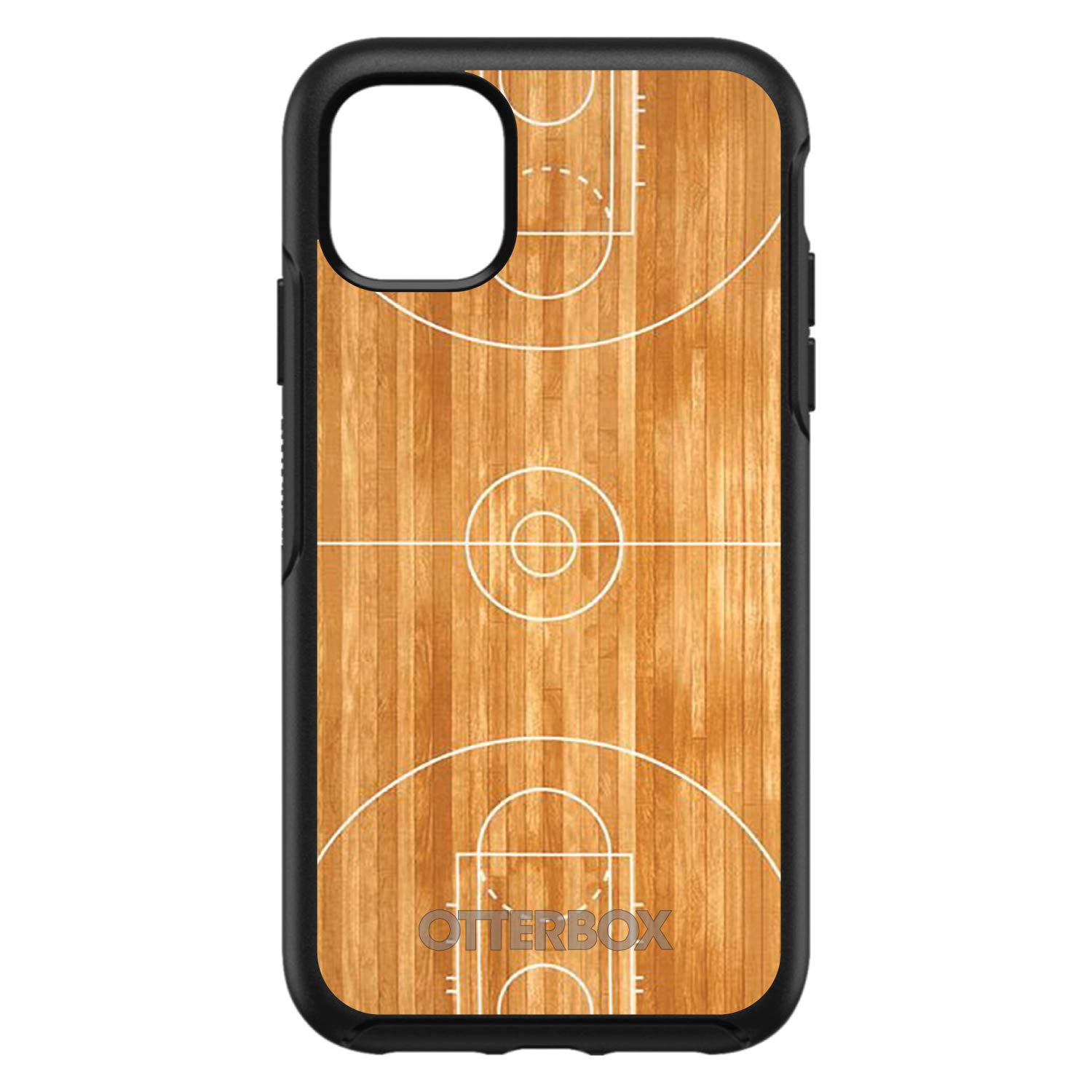 DistinctInk iPhone 13 Mini Case (5.4 Inch) - Durable Protective Cover with Basketball Court Design - Slim Fit Replacement for OtterBox Symmetry - Perfect for Basketball Fans & Everyday Use