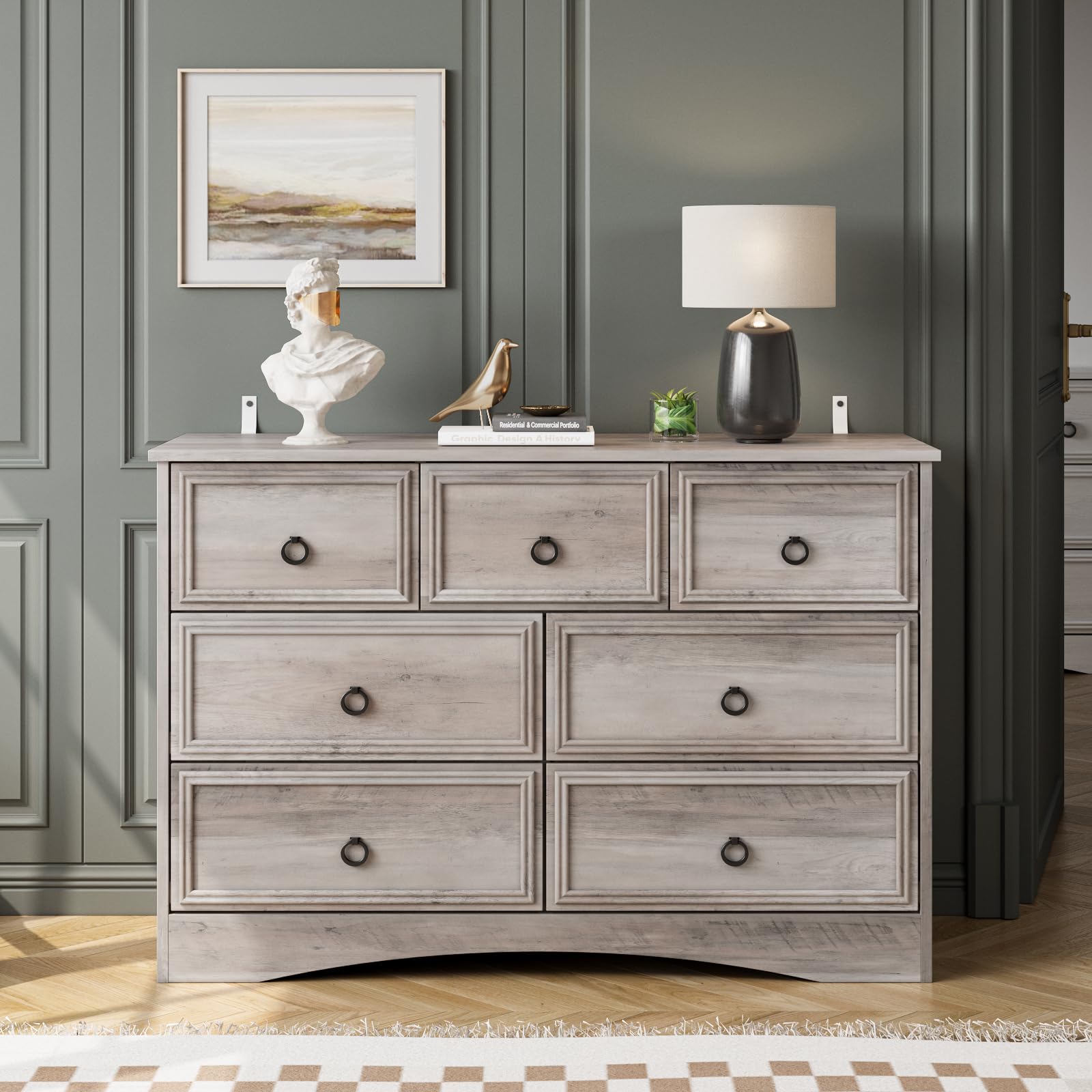 Modern 7-Drawer Dresser for Bedroom - 47.24