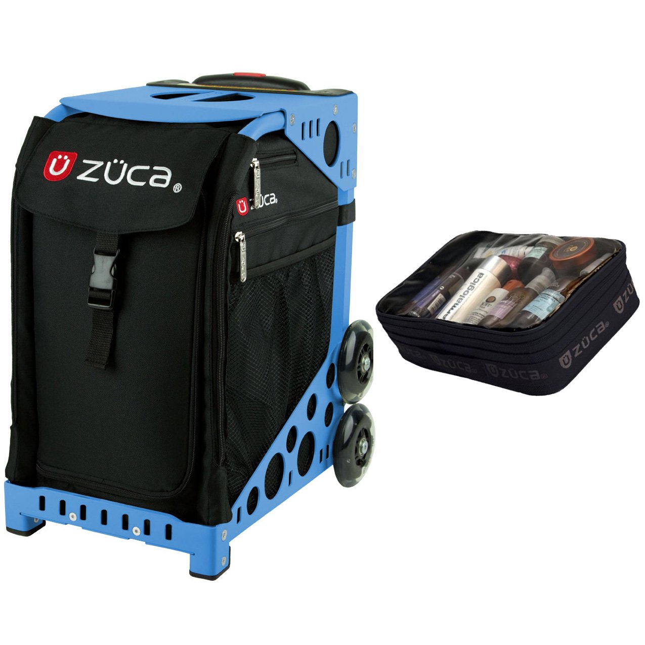ZUCA Obsidian Sport Insert Bag with Blue Frame & Free Utility Pouch - Perfect for Gym, Travel, and Sports Equipment Storage