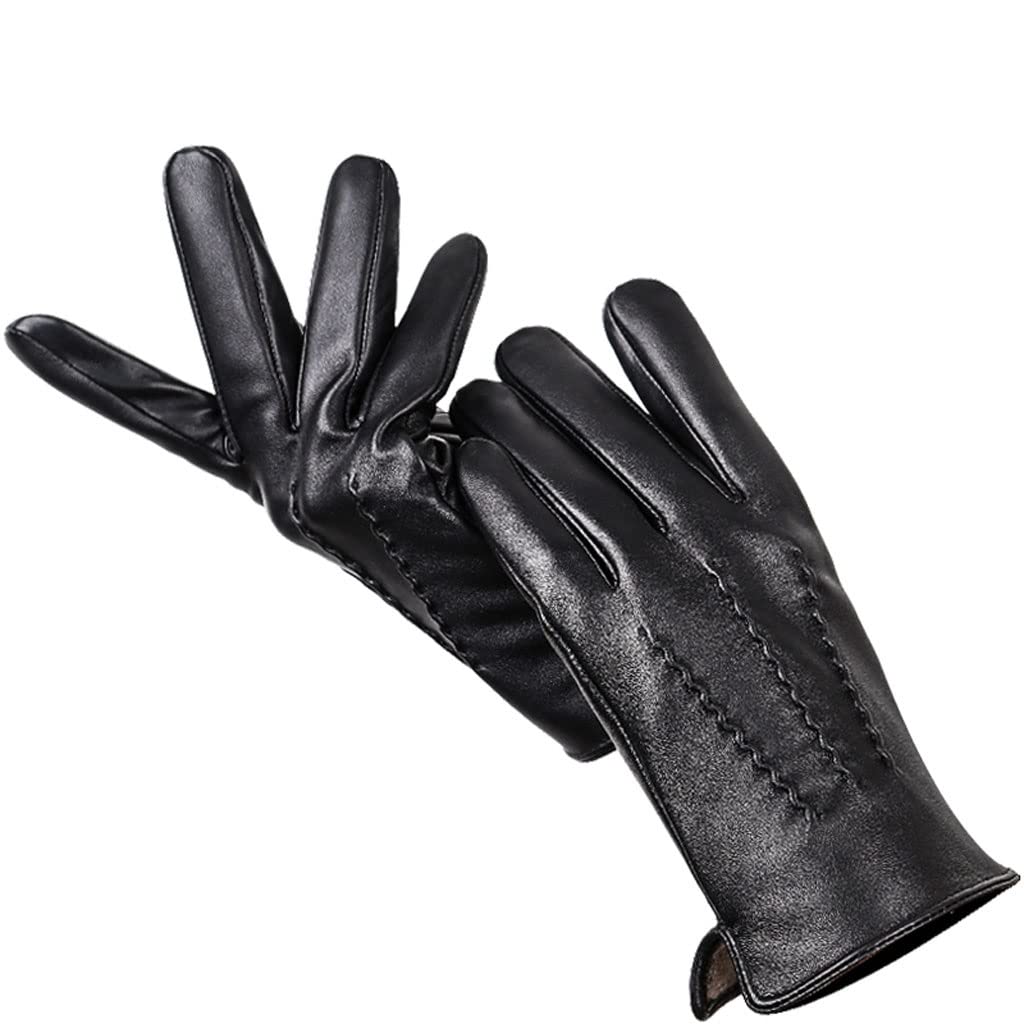 Premium Women's Winter Gloves - Genuine Sheepskin Leather, Soft & Warm, Size 7 (Color A) - Perfect for Cold Weather, Outdoor Activities & Fashion Accessories