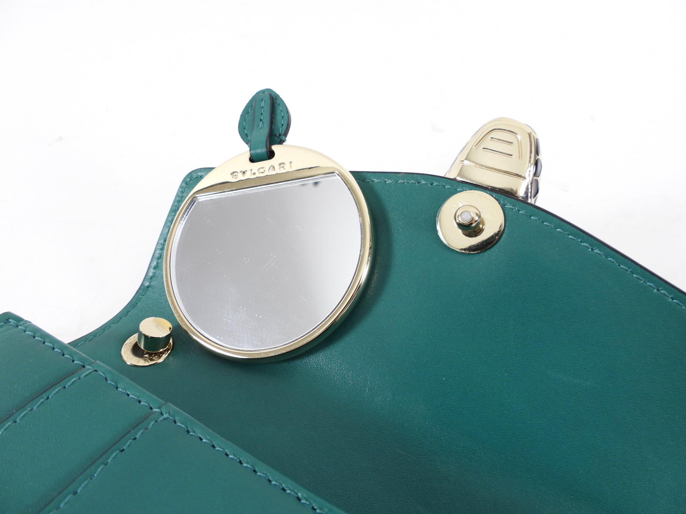 Bulgari Serpenti Forever Green Enamel Snake Flap Bag - Luxury Designer Crossbody Purse for Women | Perfect for Evening Parties, Date Nights & Special Occasions