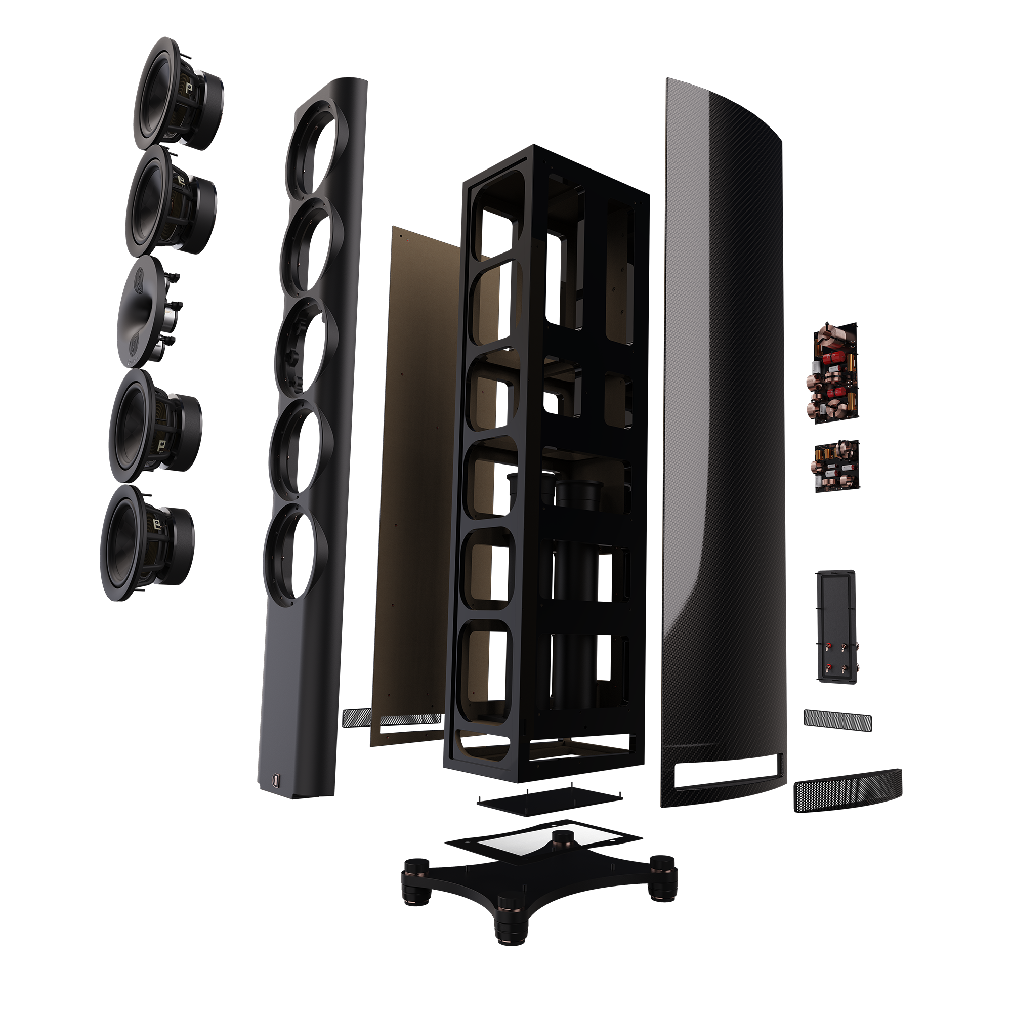 PERLISTEN Audio S7T Limited Edition Carbon Fiber Tower Speakers - High-End Home Theater & Audiophile Sound System for Movies, Music & Gaming