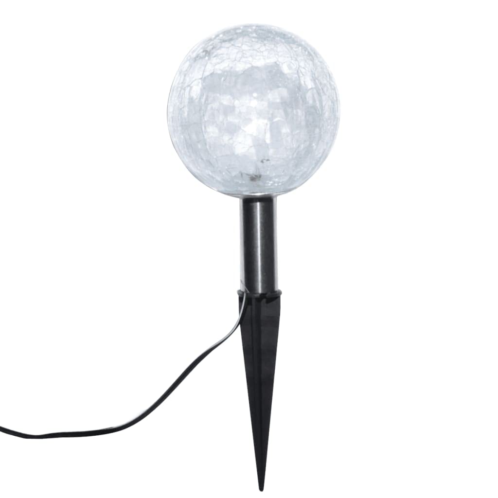 FAMIROSA 6-Pack Solar LED Garden Lights with Spike Anchors - 5 lbs - Outdoor Landscape Lighting for Pathways, Yards, and Gardens