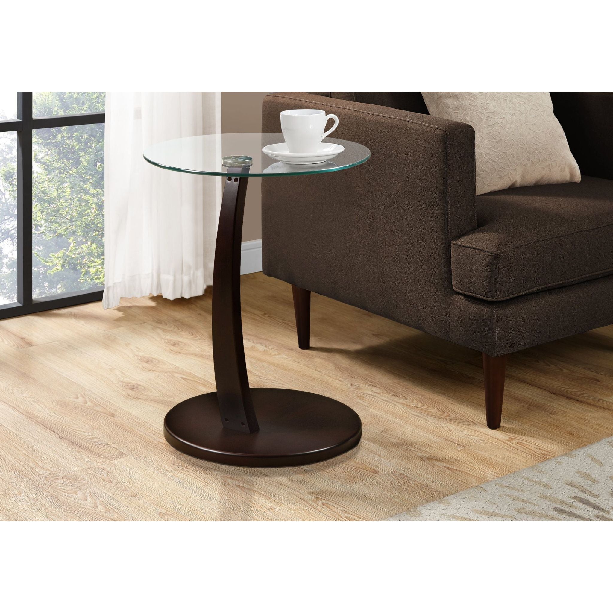 Boe Accent Table - Espresso Finish Small Side Table for Living Room, Bedroom, or Office - Perfect for Decor, Storage & Display