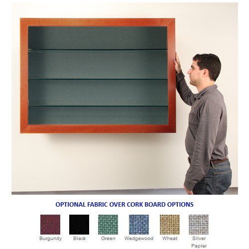 24x84 Inch Wide Wood Framed Shadow Box Display Case with Glass Shelves - 12 Inch Deep - Perfect for Collectibles, Memorabilia, and Home Decor Display