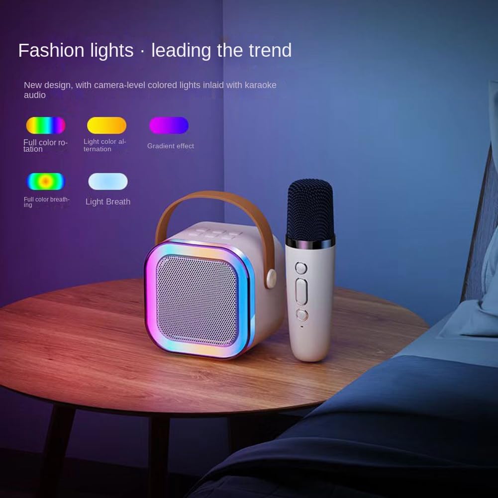 Portable Bluetooth KTV Microphone Speaker with Built-in Mic - Wireless Karaoke Machine for Kids & Adults, Home Parties, Birthday Gifts (Pink) | Perfect for Family Gatherings, Singing Practice & Entertainment