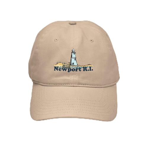 Khaki - Newport Beach Ri Lighthouse Design Cap