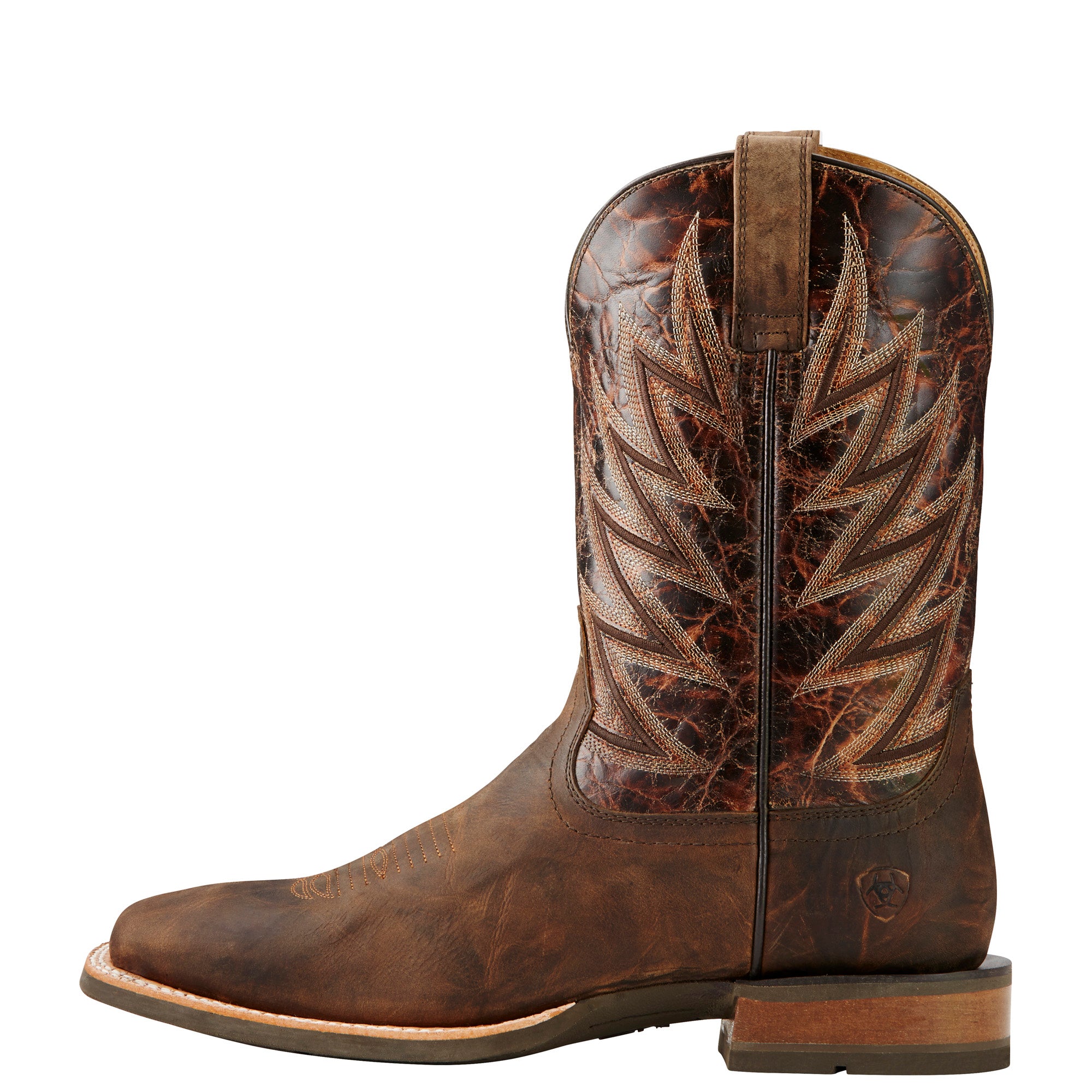 Ariat Challenger Men's Square Toe Work Boots - Brown & Brindle Cowboy Boots for Ranch Work, Rodeo & Outdoor Activities