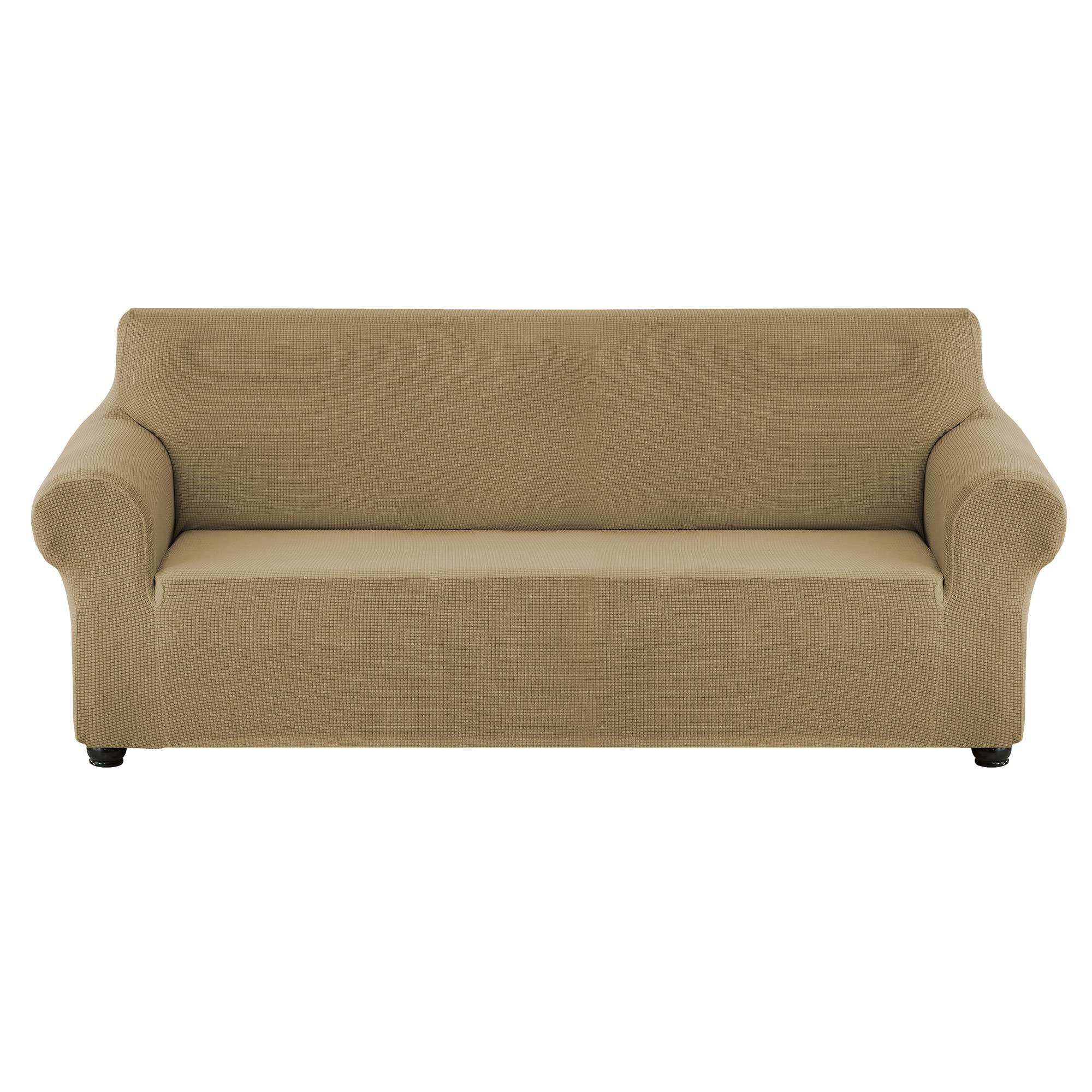 Waterproof Stretch Sofa Slipcover - Soft Elastic Furniture Protector for Couches, Kids & Pets - Light Brown XL Size | Perfect for Living Room, Family Gatherings & Pet-Friendly Homes